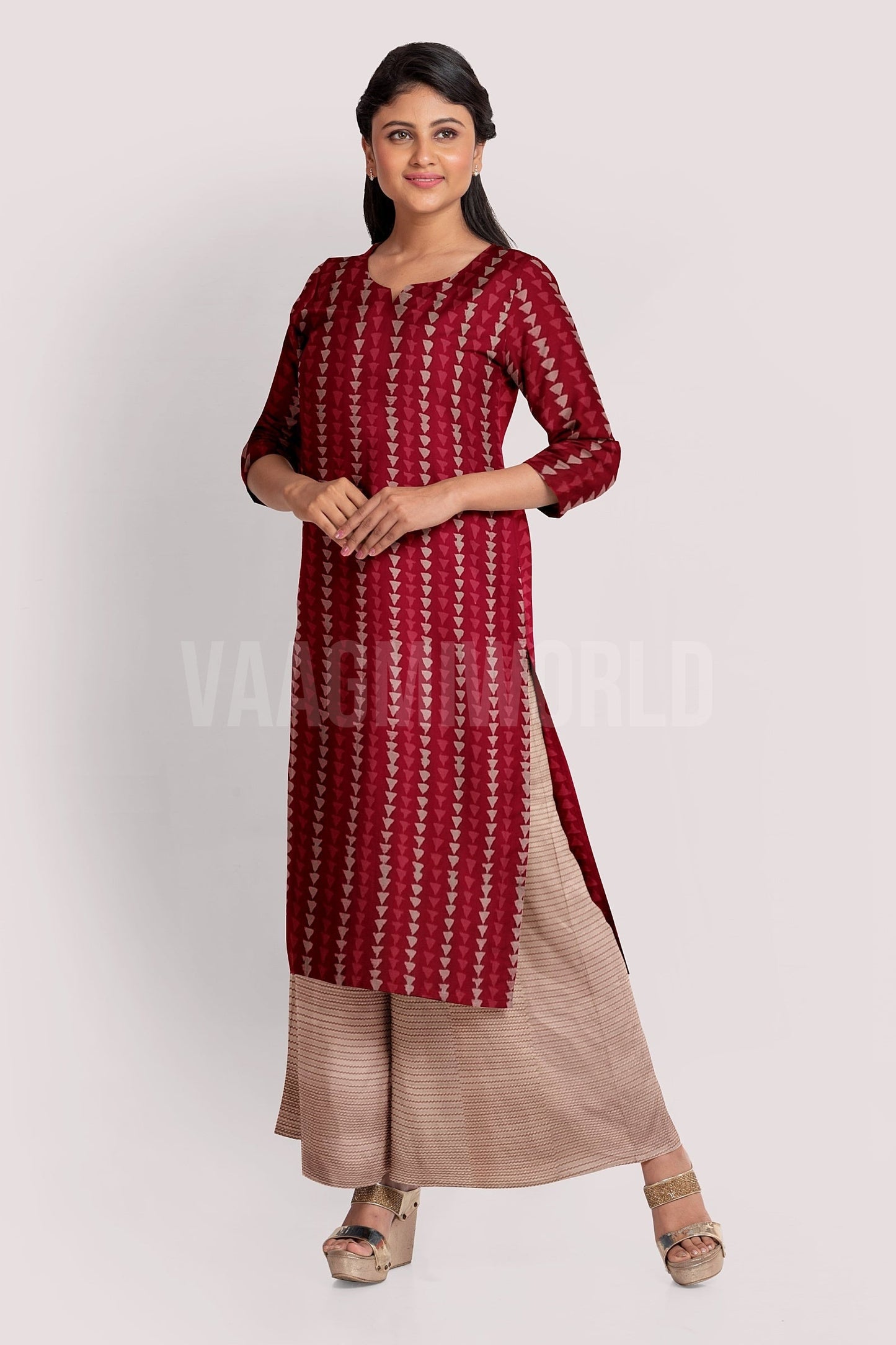 KAAVYA Blockprint Cotton Kurta Fabric