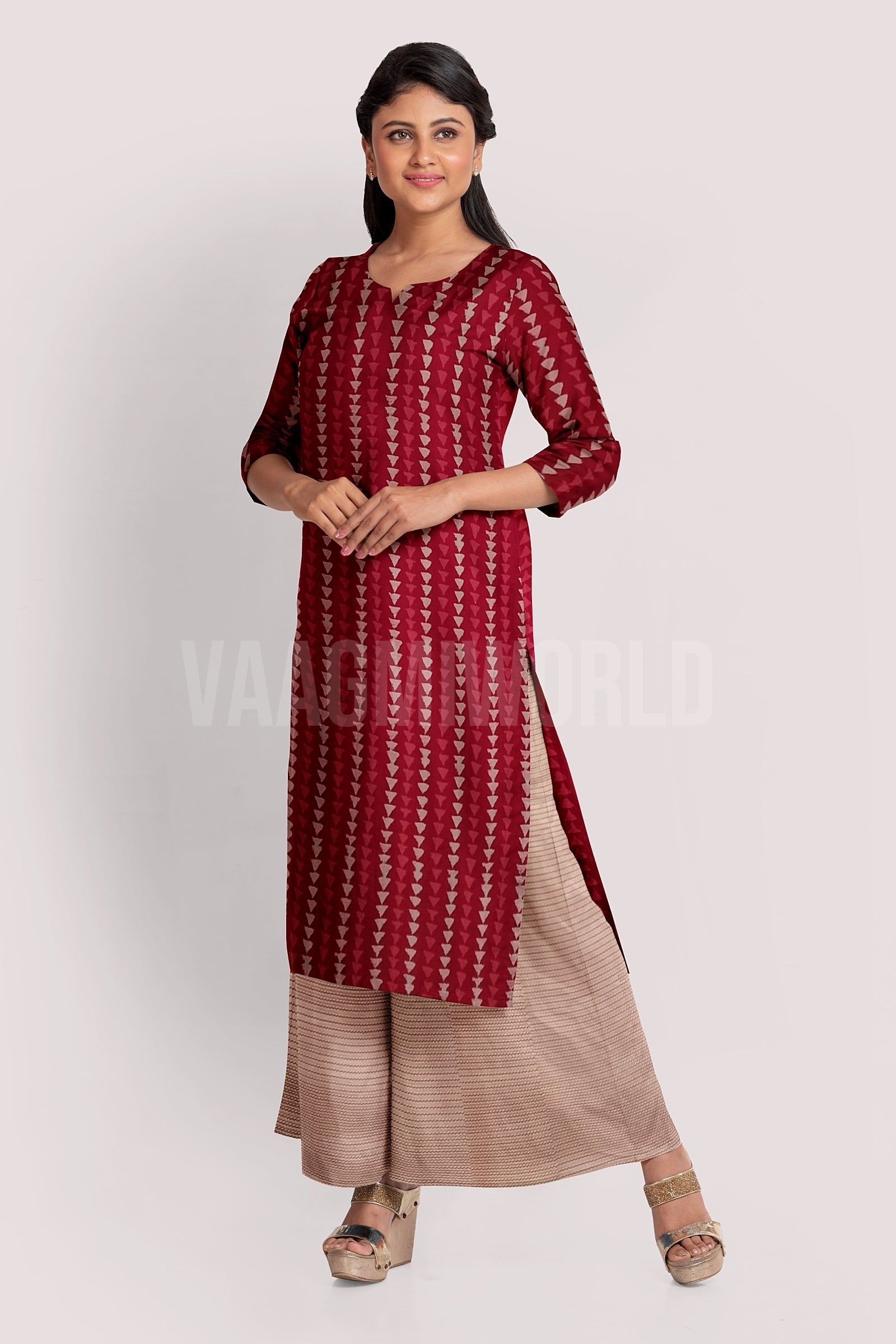 KAAVYA Blockprint Cotton Kurta Fabric