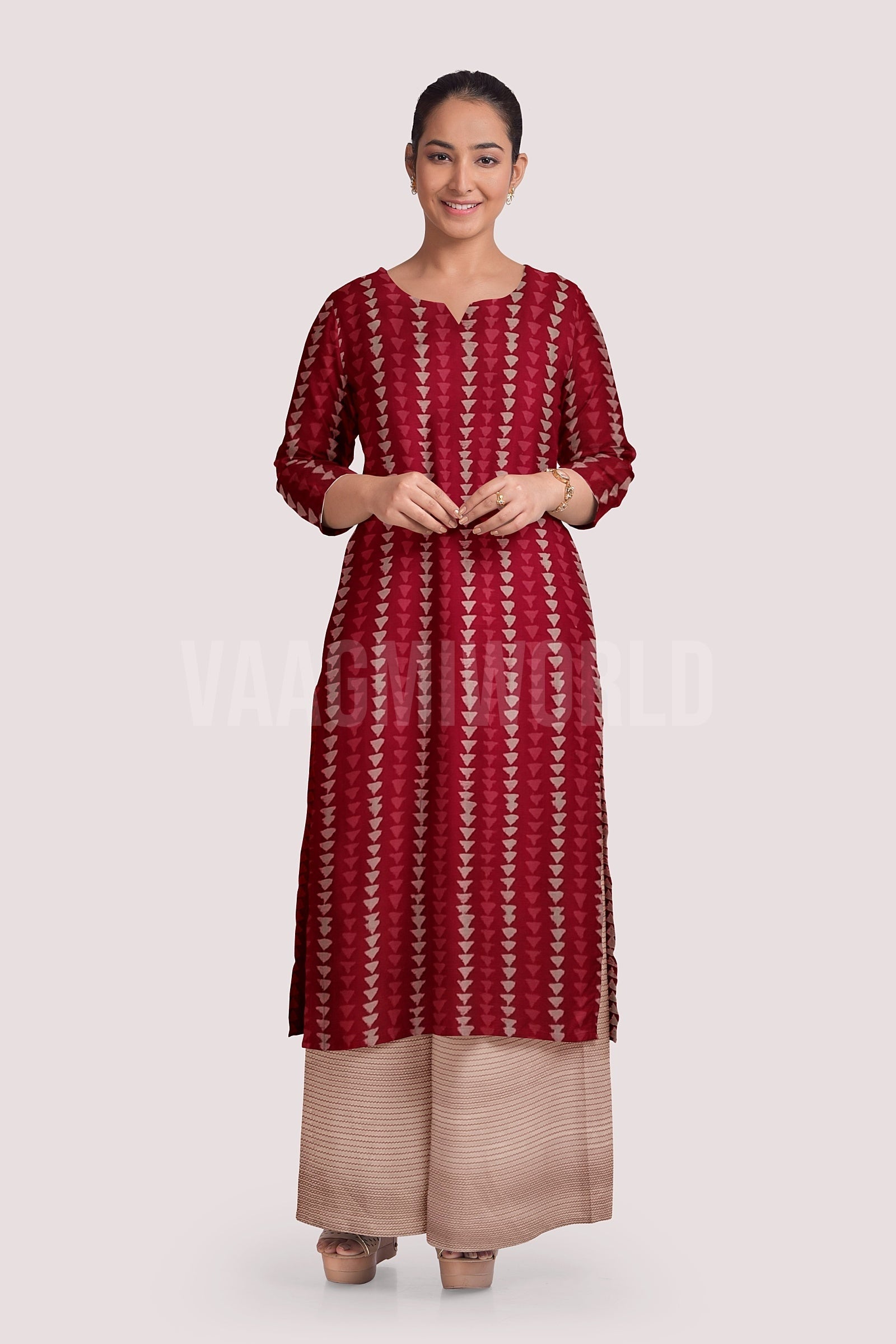 KAAVYA Blockprint Cotton Kurta Fabric