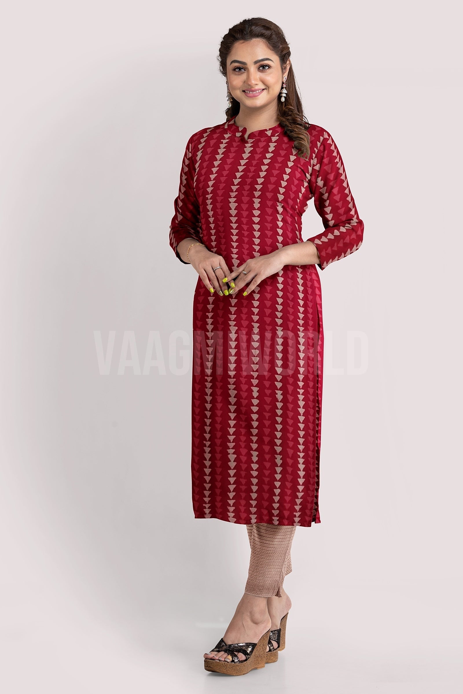 KAAVYA Blockprint Cotton Kurta Fabric