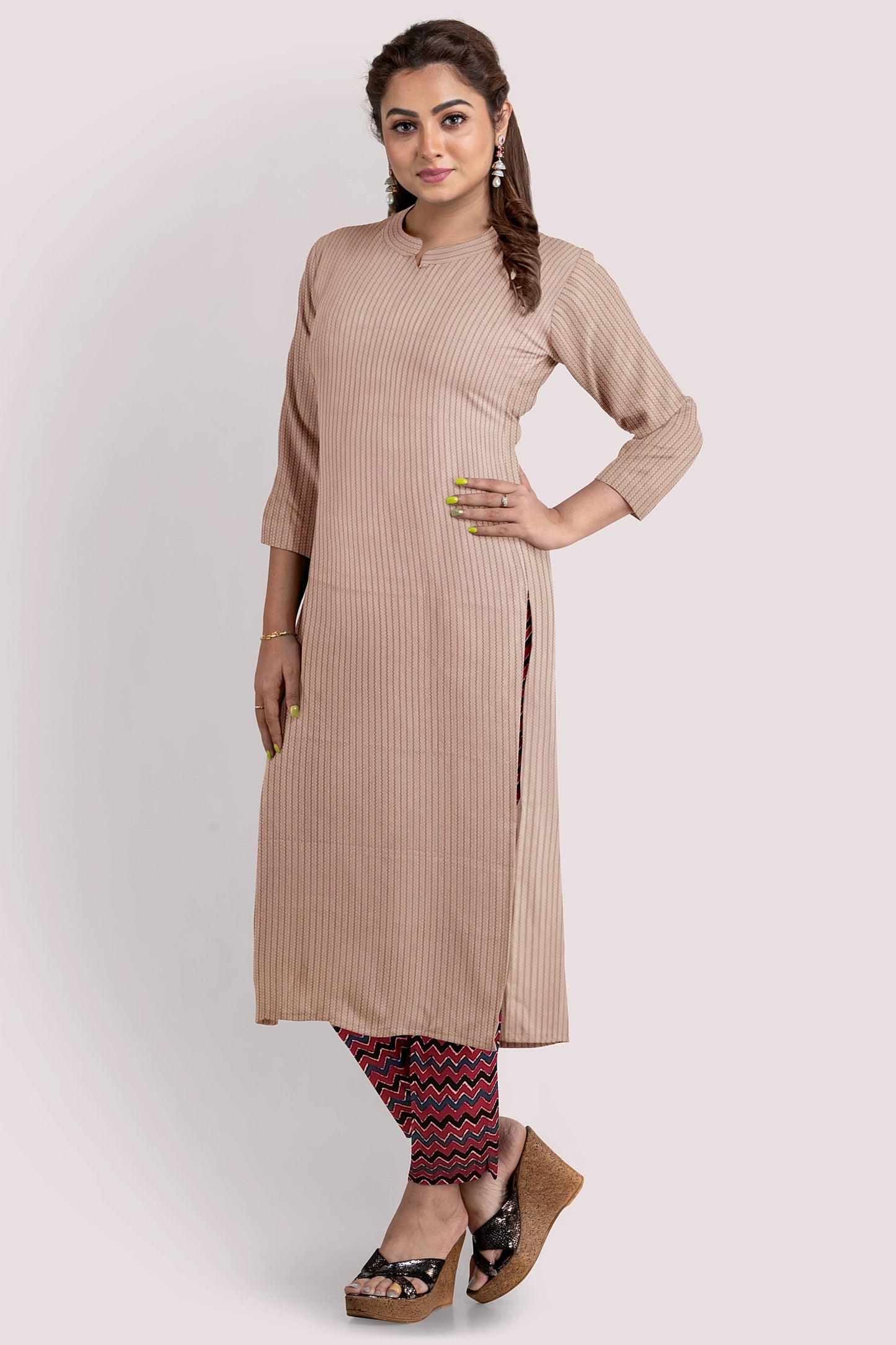 KAHINI Blockprint Cotton Kurta Fabric