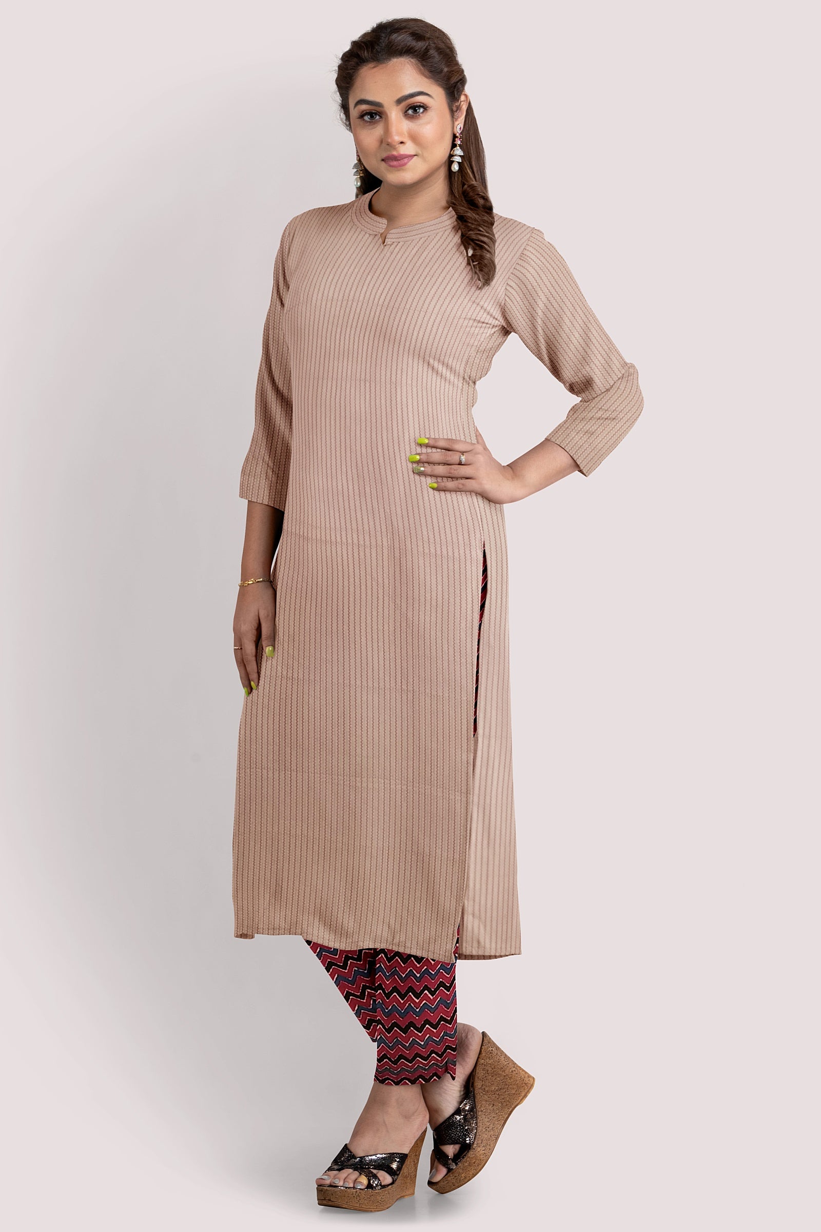 KAHINI Blockprint Cotton Kurta Fabric