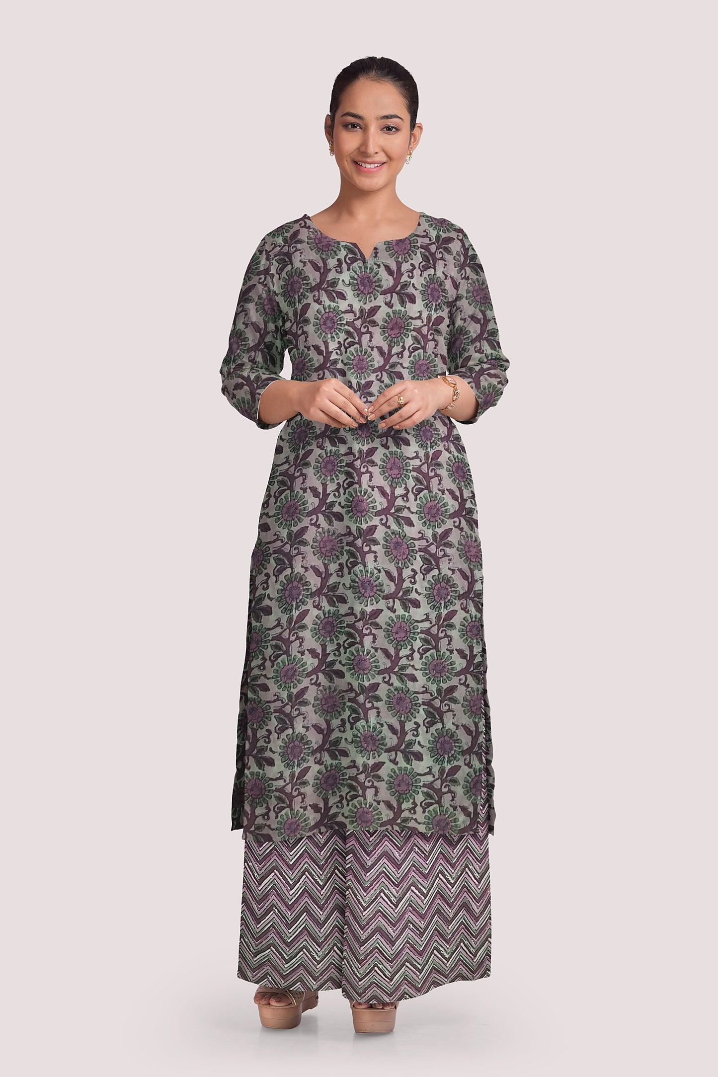KAIRA Blockprint Cotton Suit Fabric