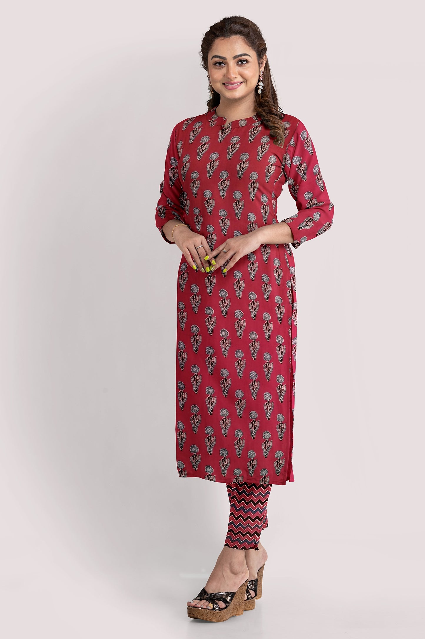LAALIMA Blockprint Cotton Suit Fabric