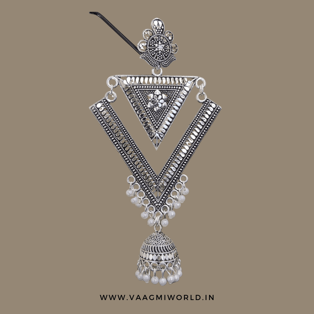 Vaagmi World EKAJAA Silver Oxidized Jhumki