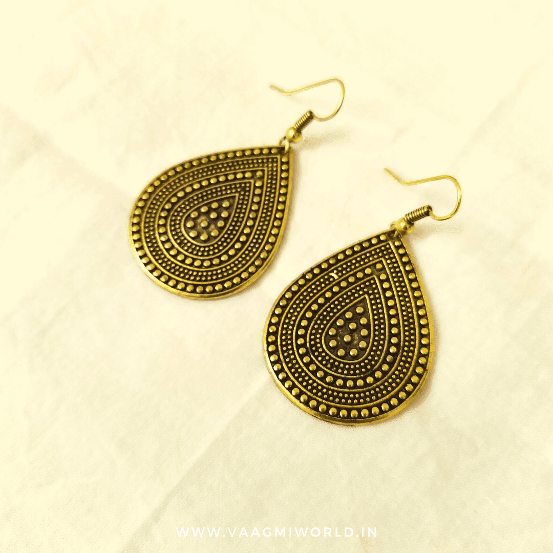 Vaagmi World SAKHI Silver Oxidized Pair of Jhumkis