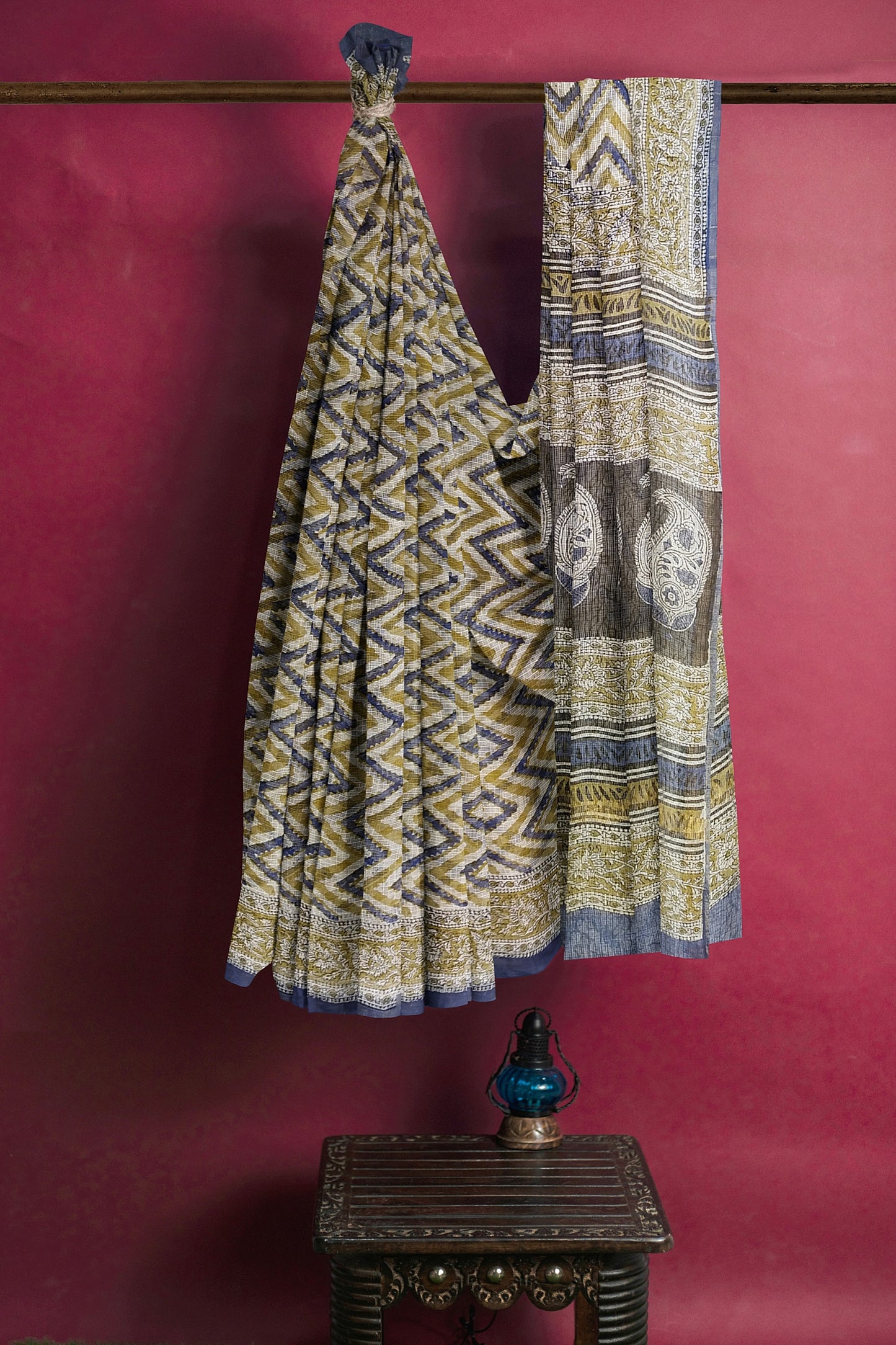 VAAGMI WORLD HANDBLOCK PRINTED KOTA DORIA SAREE