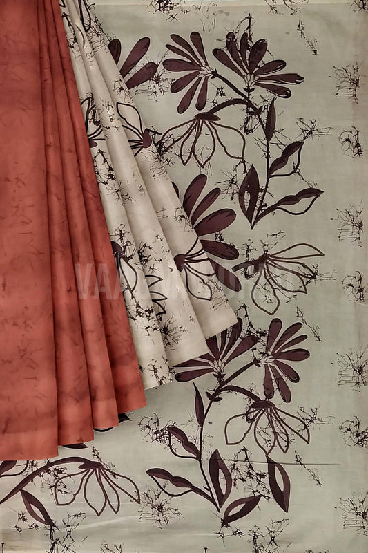 VAAGMI WORLD MUL COTTON HALF AND HALF SAREE
