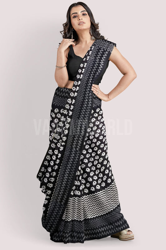 VAAGMI WORLD HANDBLOCK COTTON SAREES