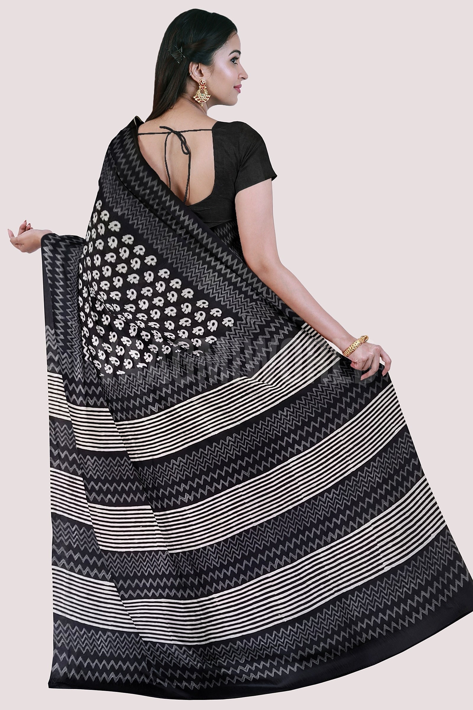 VAAGMI WORLD HANDBLOCK COTTON SAREES