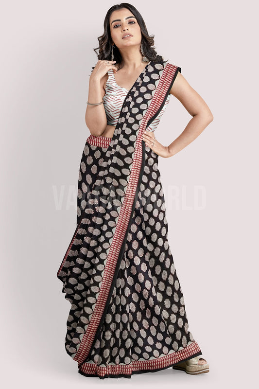VAAGMI WORLD HANDBLOCK COTTON SAREES