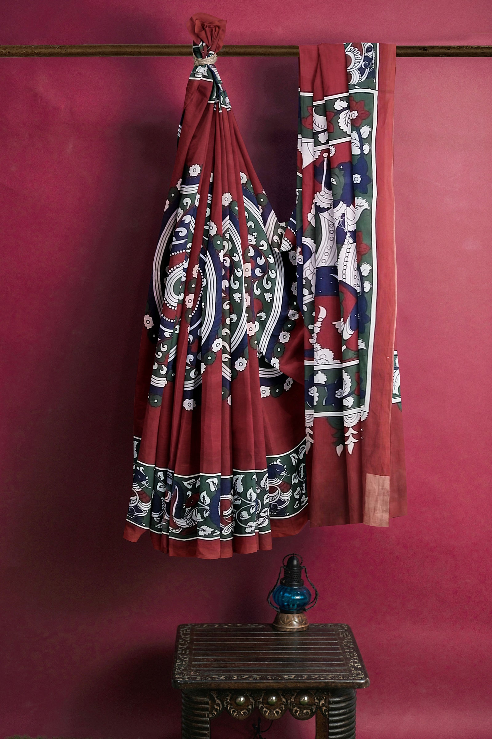 VAAGMI WORLD HANDBLOCK PRINTED MUL COTTON SAREE