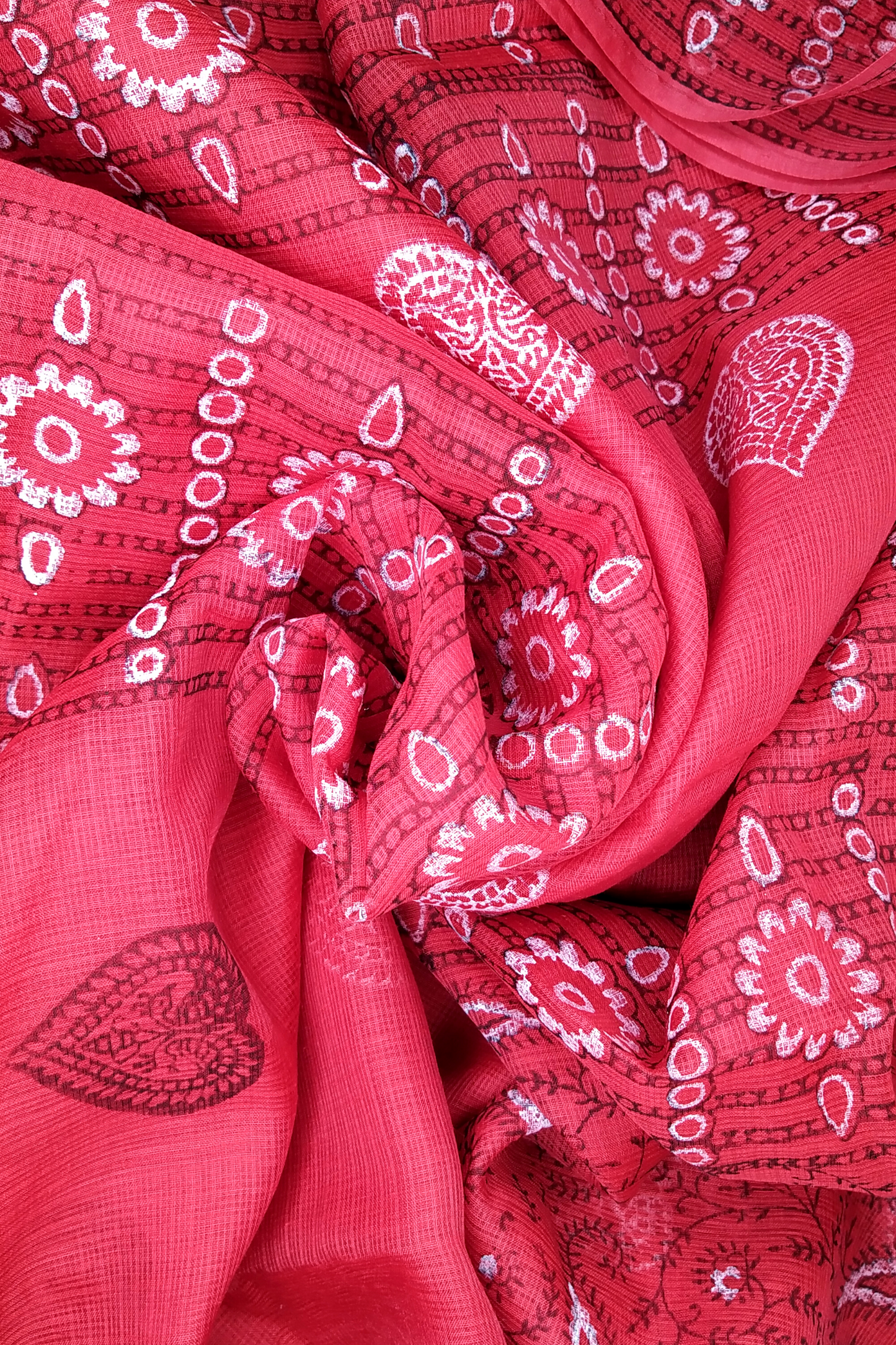 RACHITA Cotton Kota Doria Blockprint Saree
