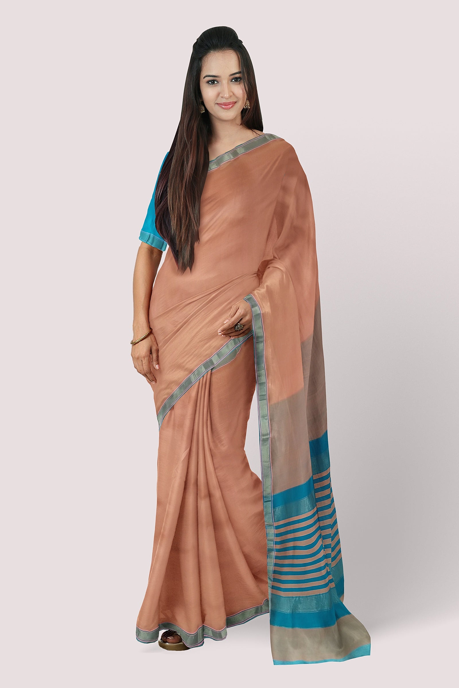 Vaagmi World Rehwa Maheshwari Silk Cotton Saree