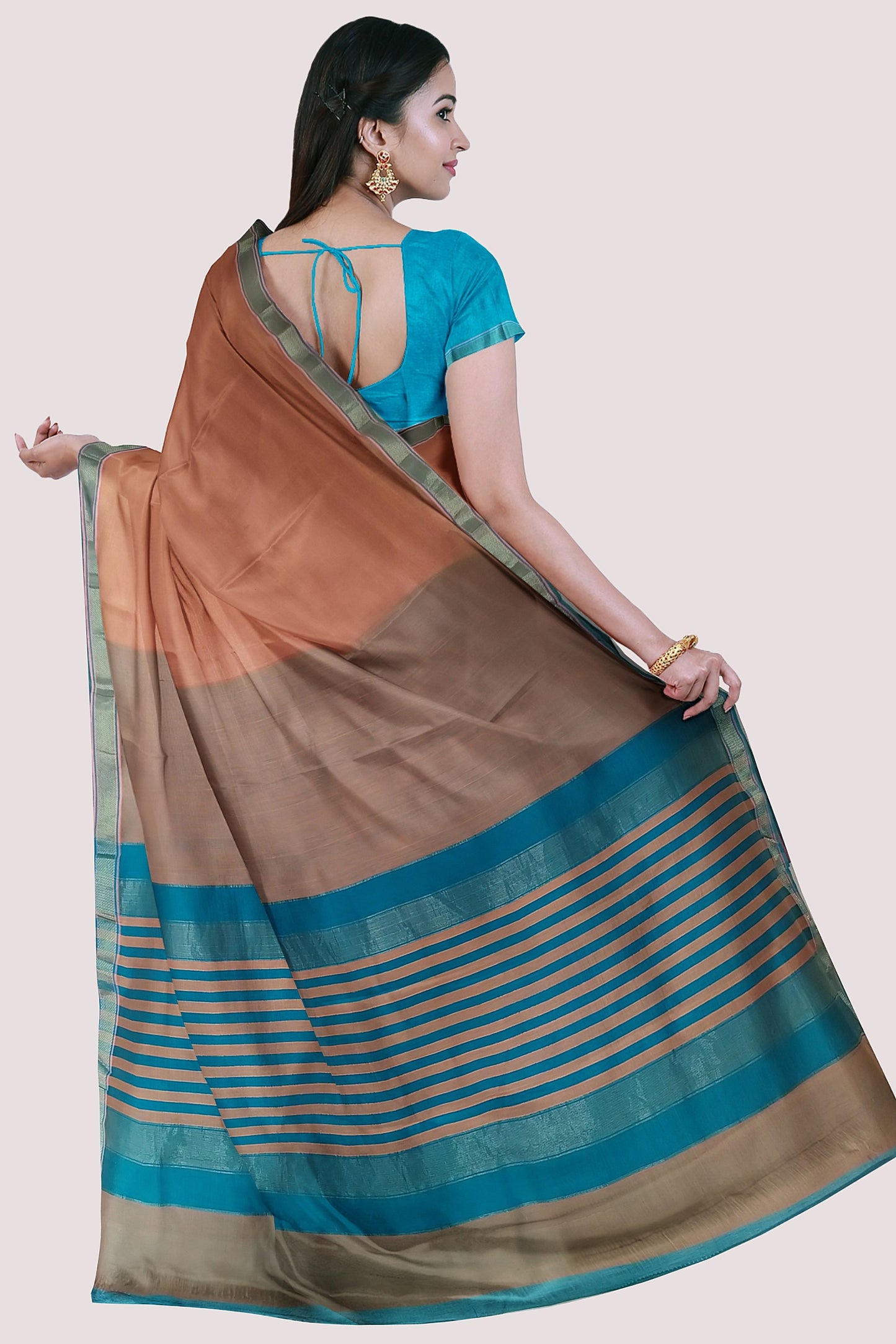 Vaagmi World Rehwa Maheshwari Silk Cotton Saree
