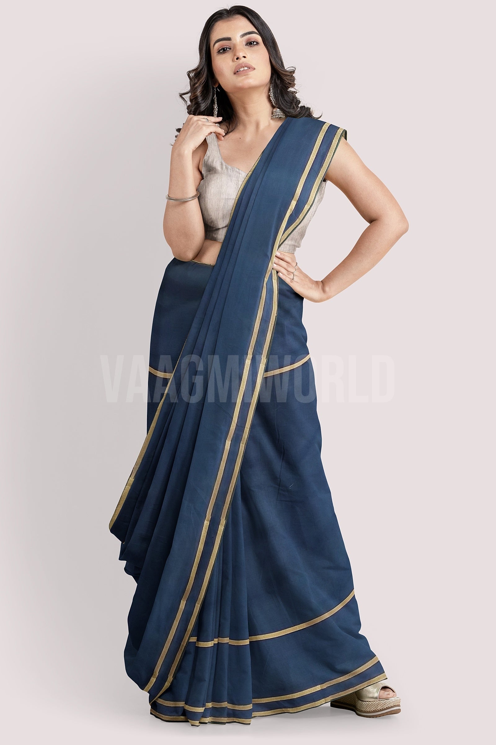 Vaagmi World Rehwa Silk Cotton Maheshwari handloom Saree