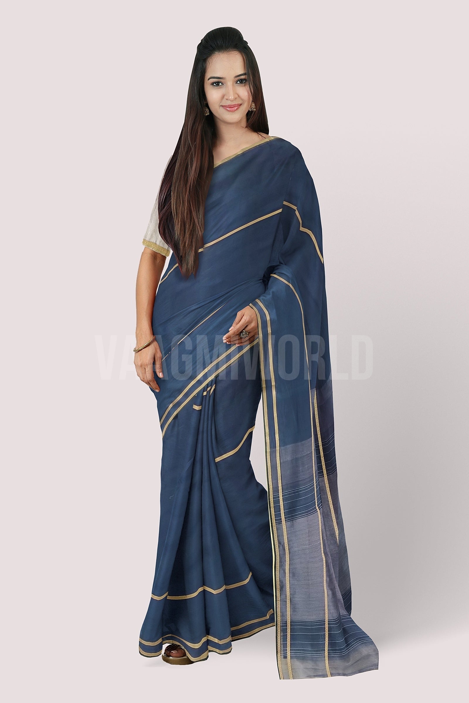 Vaagmi World Rehwa Silk Cotton Maheshwari handloom Saree
