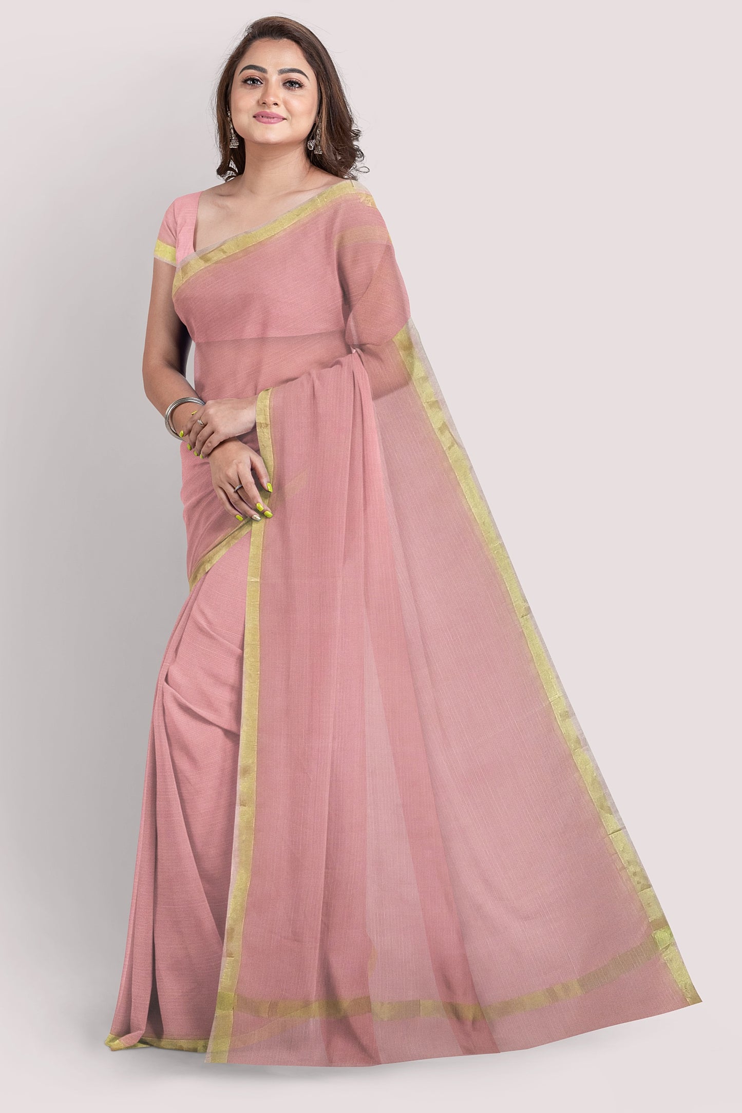 SHYLA Cotton Kota Doria Saree