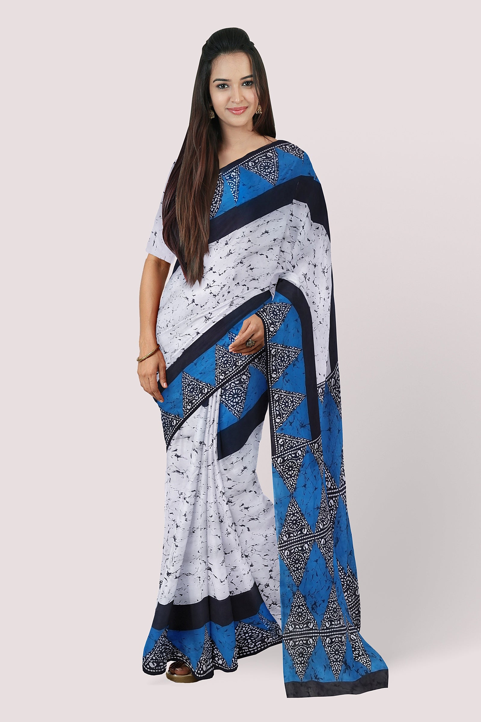 VAAGMI WORLD HANDBLOCK PRINTED MUL COTTON SAREE