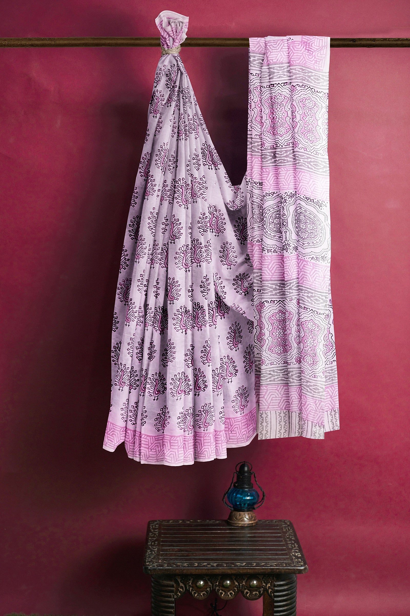 VAAGMI WORLD HANDBLOCK PRINT MUL COTTON SAREE