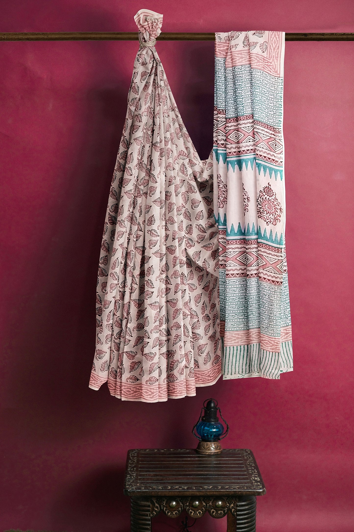 VAAGMI WORLD HANDBLOCK MUL COTTON SAREE
