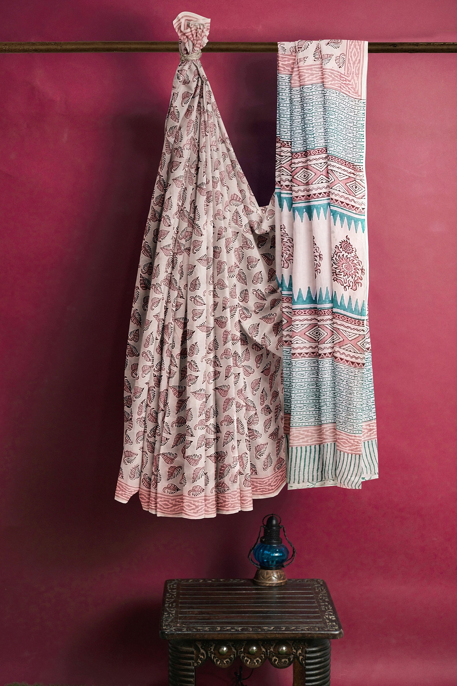 VAAGMI WORLD HANDBLOCK MUL COTTON SAREE