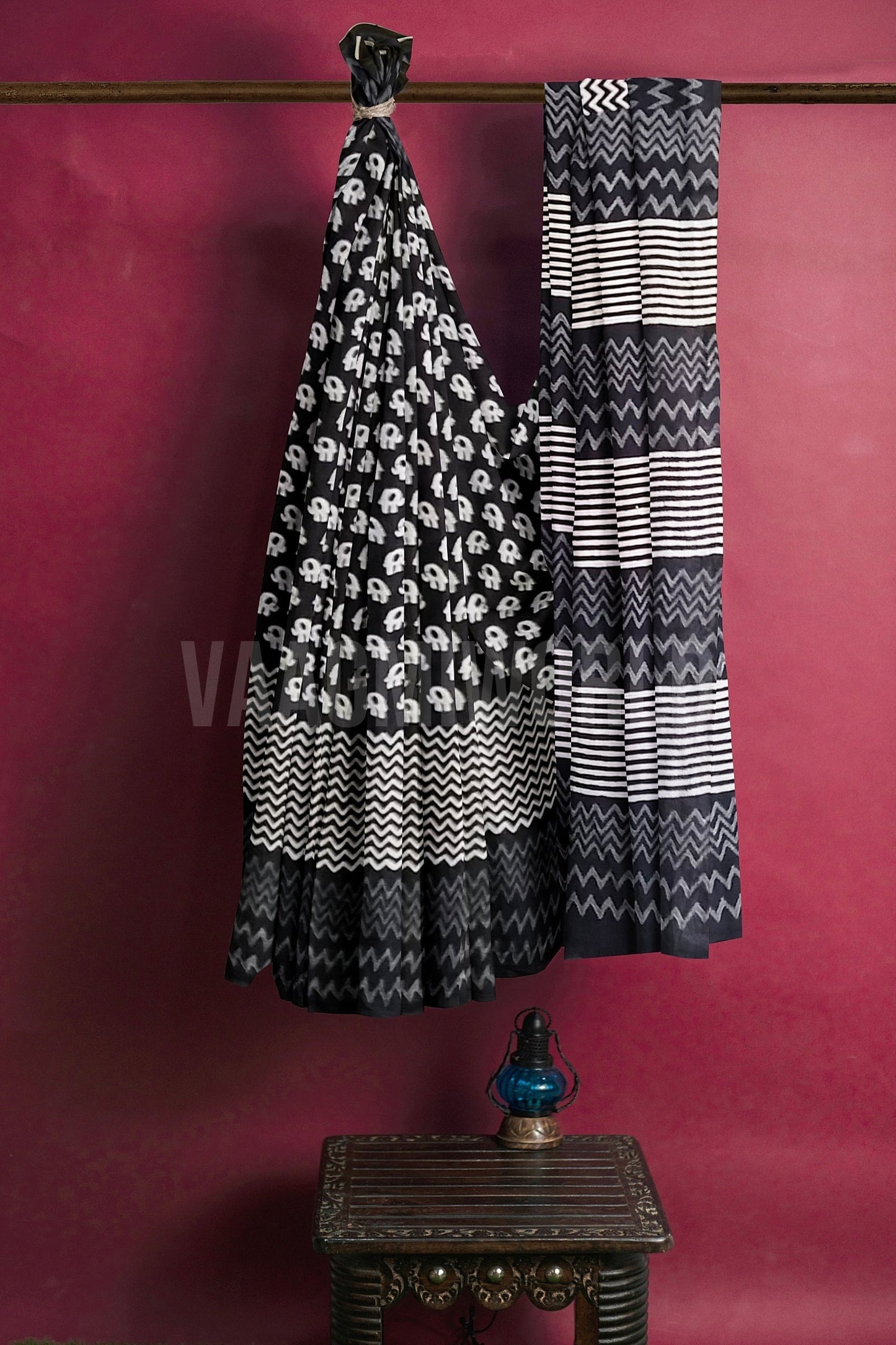 VAAGMI WORLD HANDBLOCK COTTON SAREES