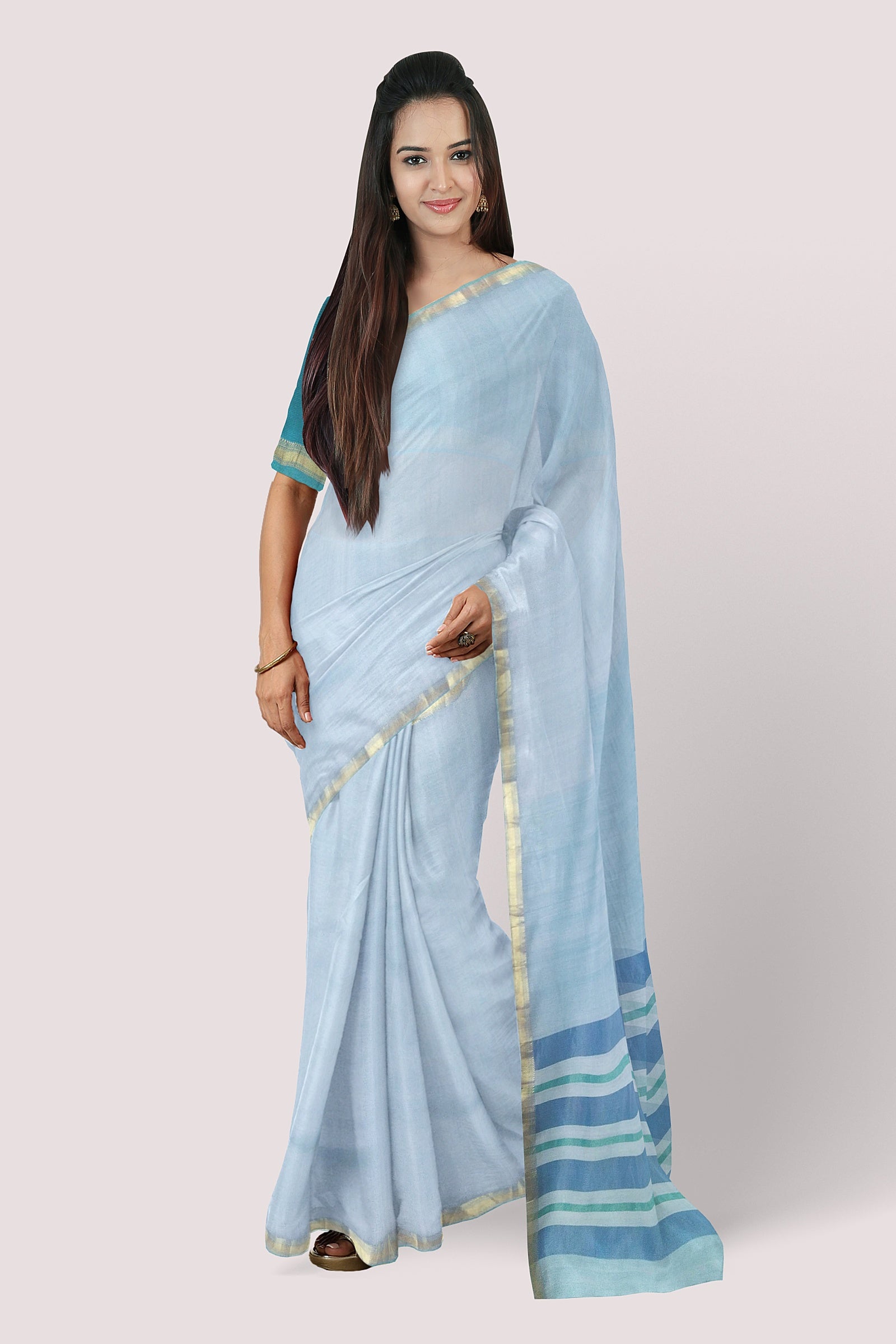 Vaagmi World Rehwa Maheshwari Silk Cotton Saree