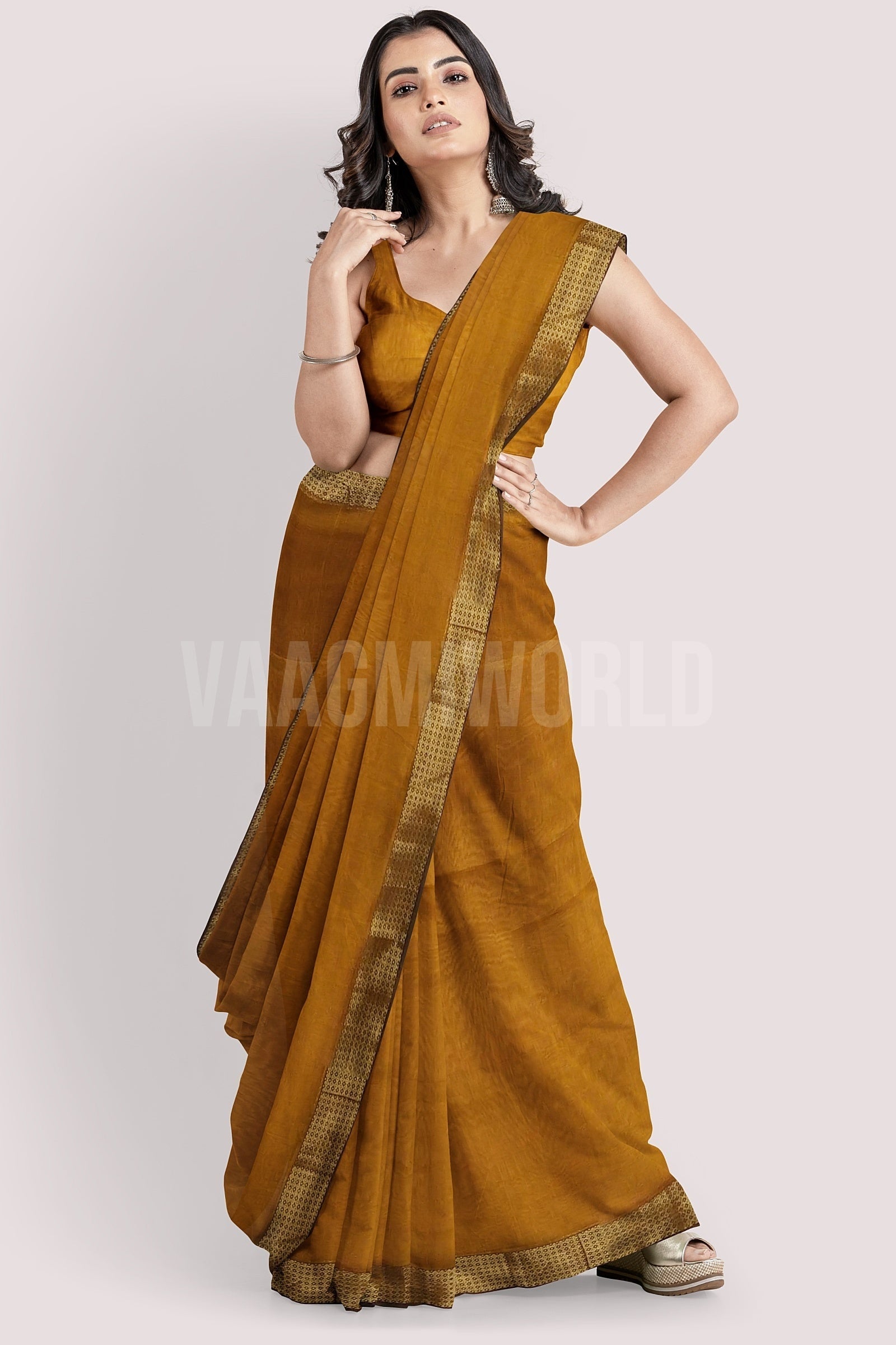 VAAGMI WORLD MAHESHWARI HANDLOOM SILK COTTON SAREE
