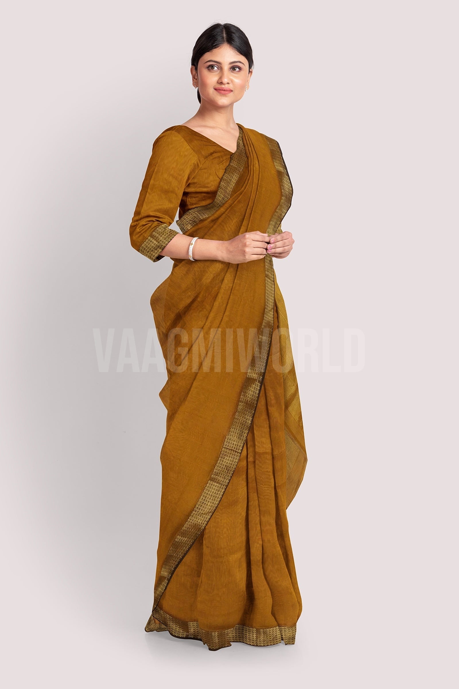 VAAGMI WORLD MAHESHWARI HANDLOOM SILK COTTON SAREE