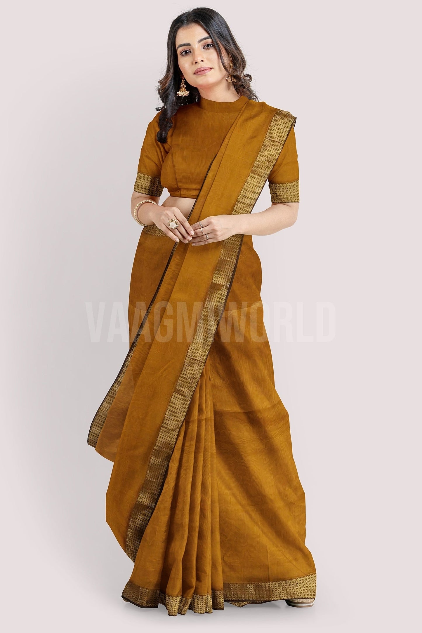 VAAGMI WORLD MAHESHWARI HANDLOOM SILK COTTON SAREE