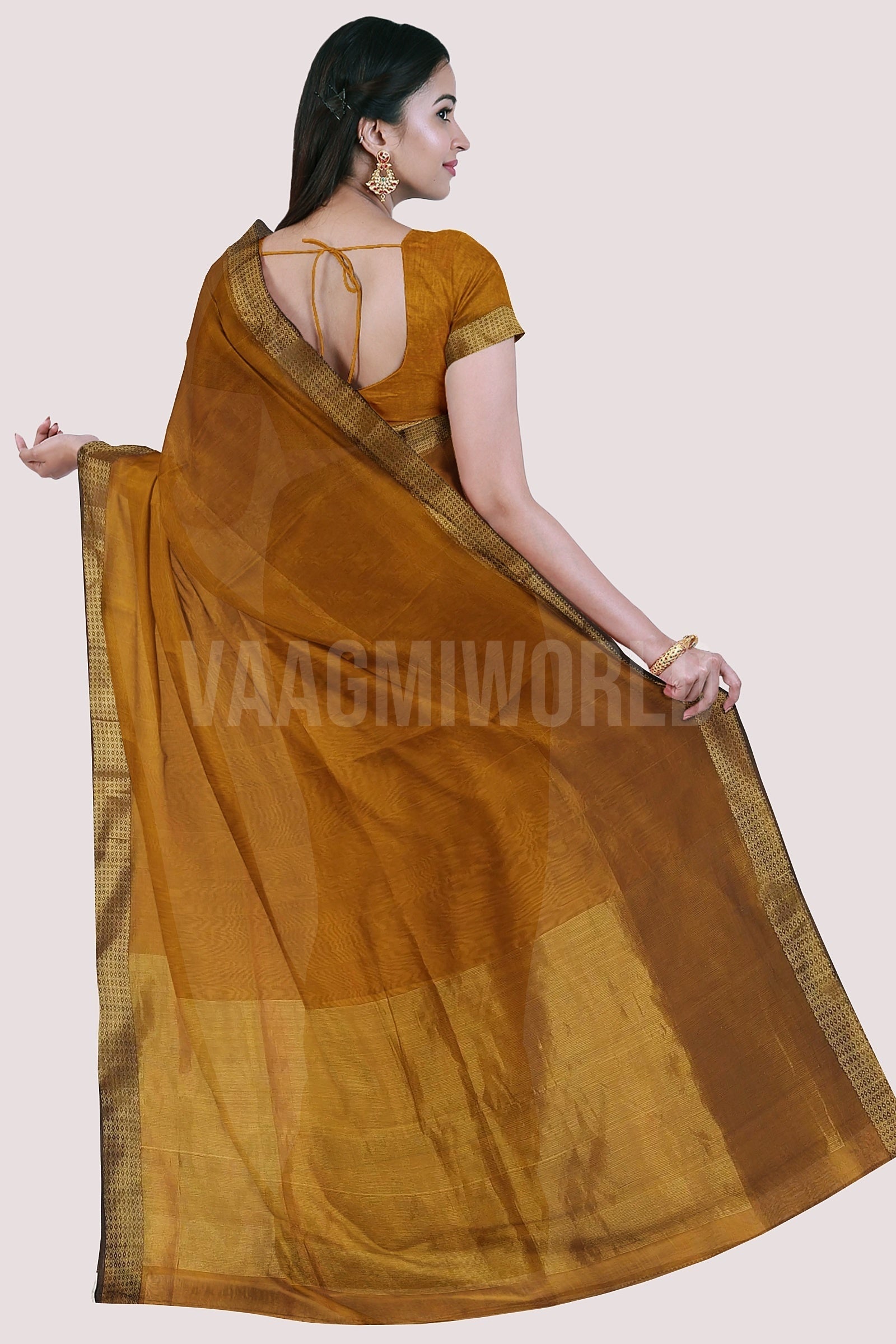 VAAGMI WORLD MAHESHWARI HANDLOOM SILK COTTON SAREE