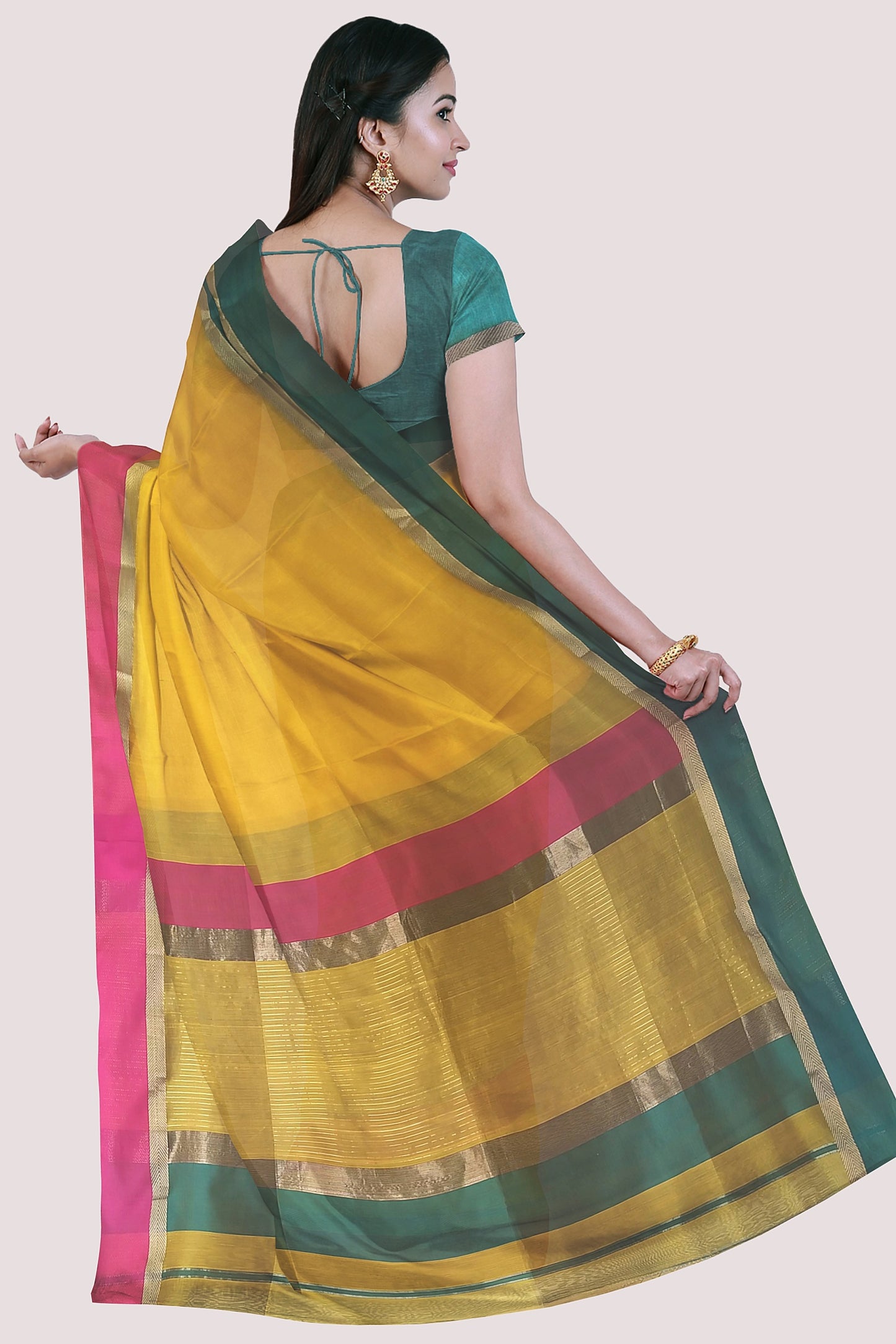 MAHESHWARI SILK COTTON HANDLOOM SAREE