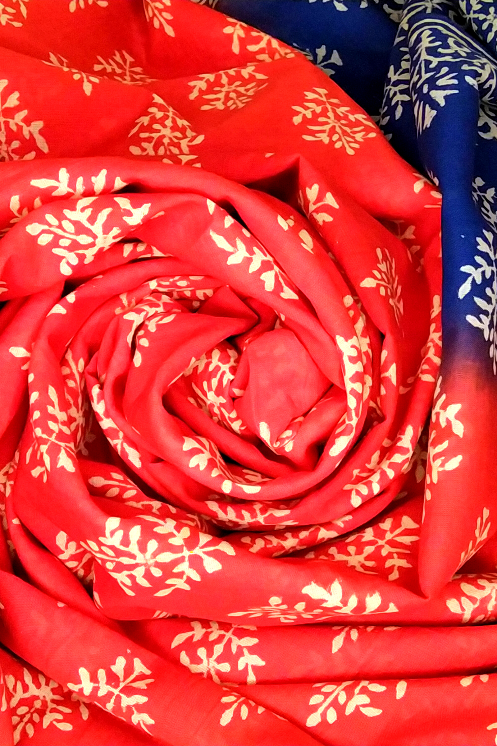 Handblock Print Mul Cotton Saree