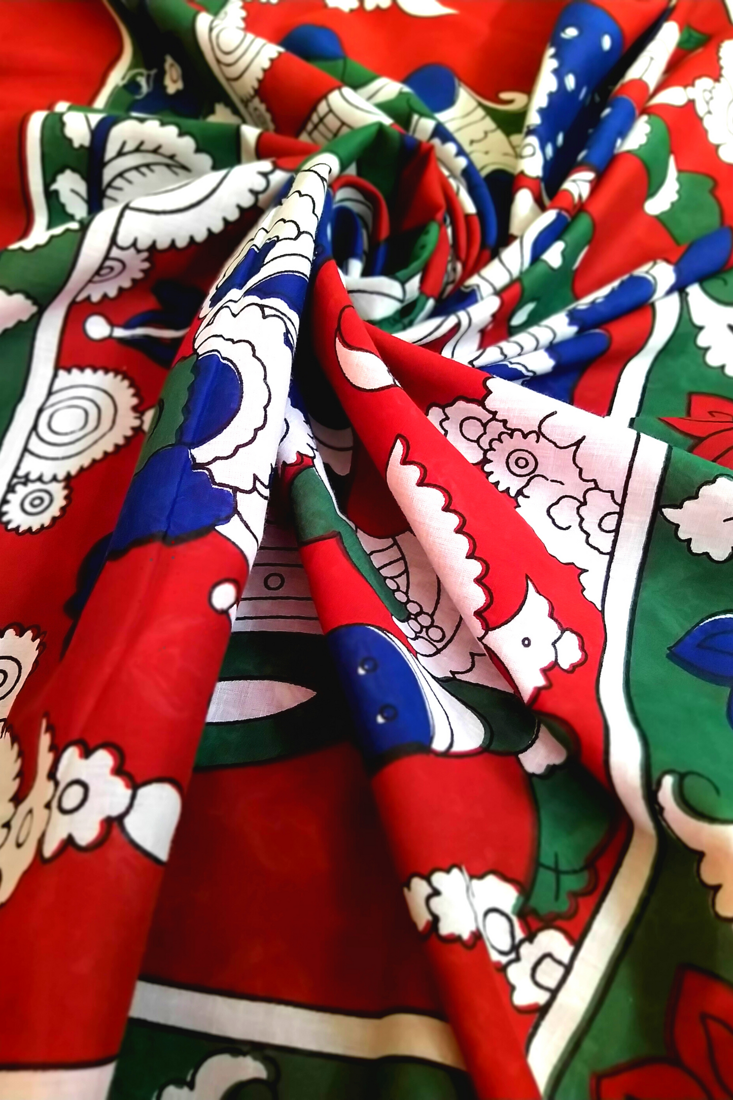 VAAGMI WORLD HANDBLOCK PRINTED MUL COTTON SAREE