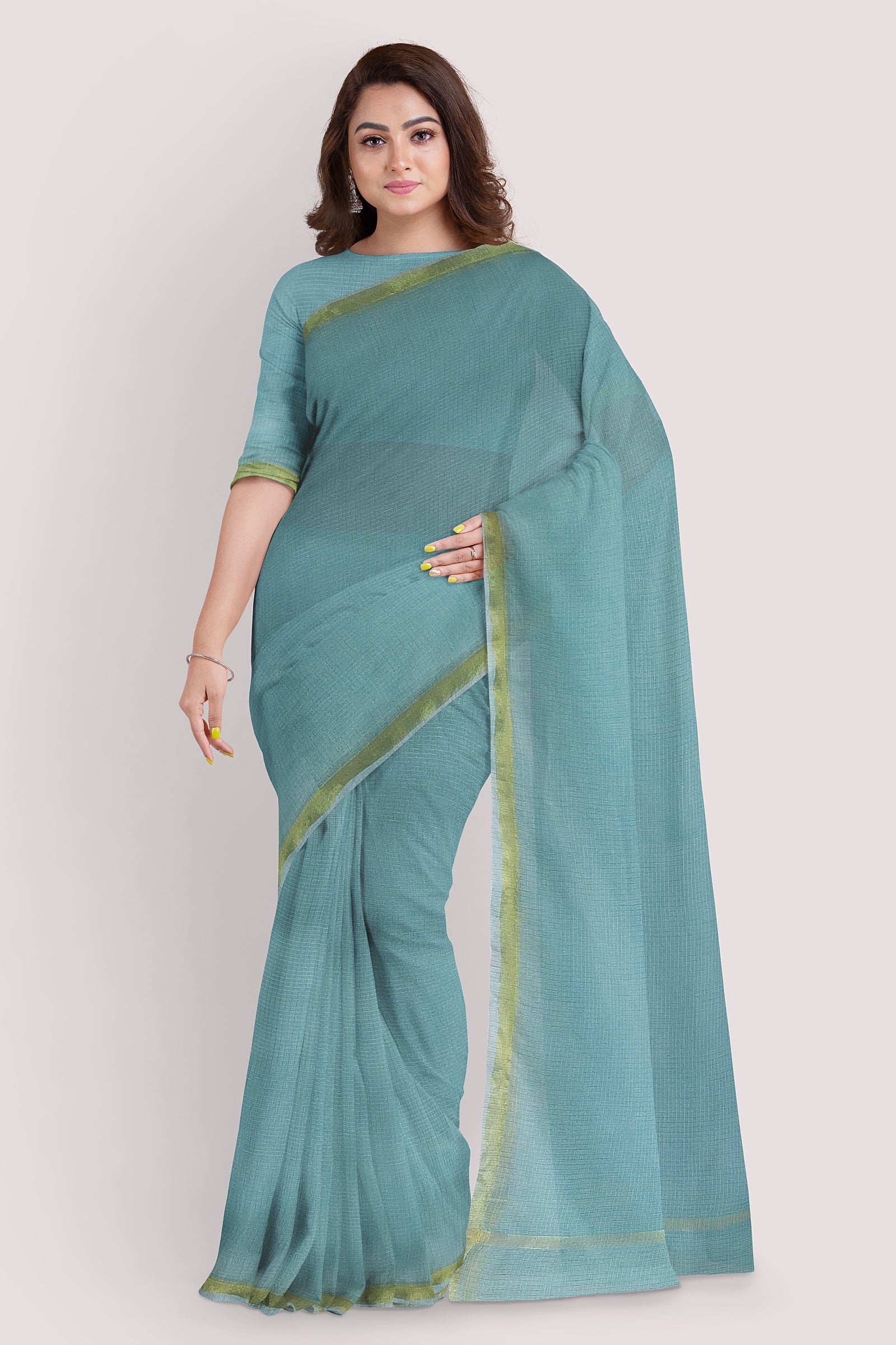 AADHINI Cotton Kota Doria Saree