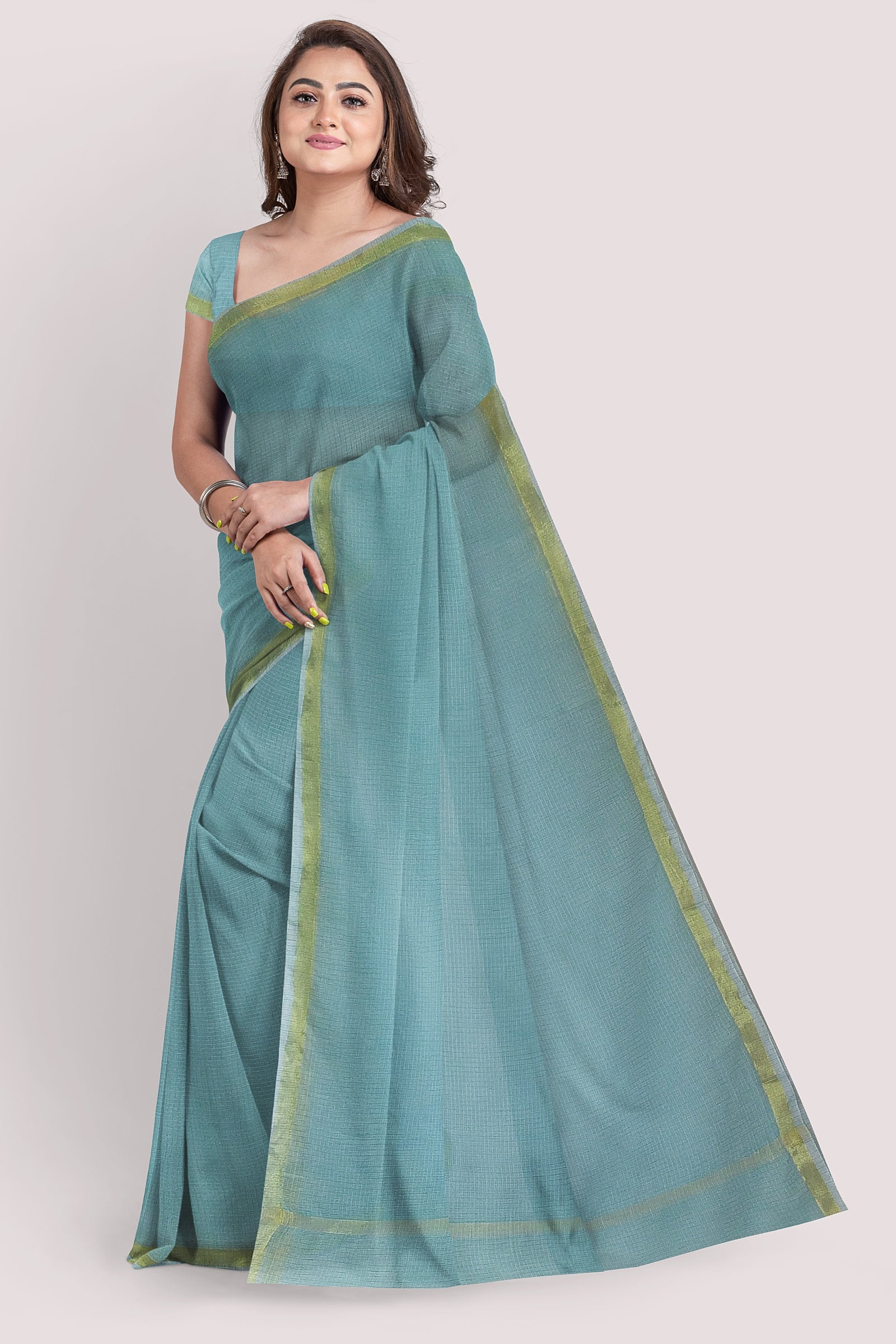 AADHINI Cotton Kota Doria Saree