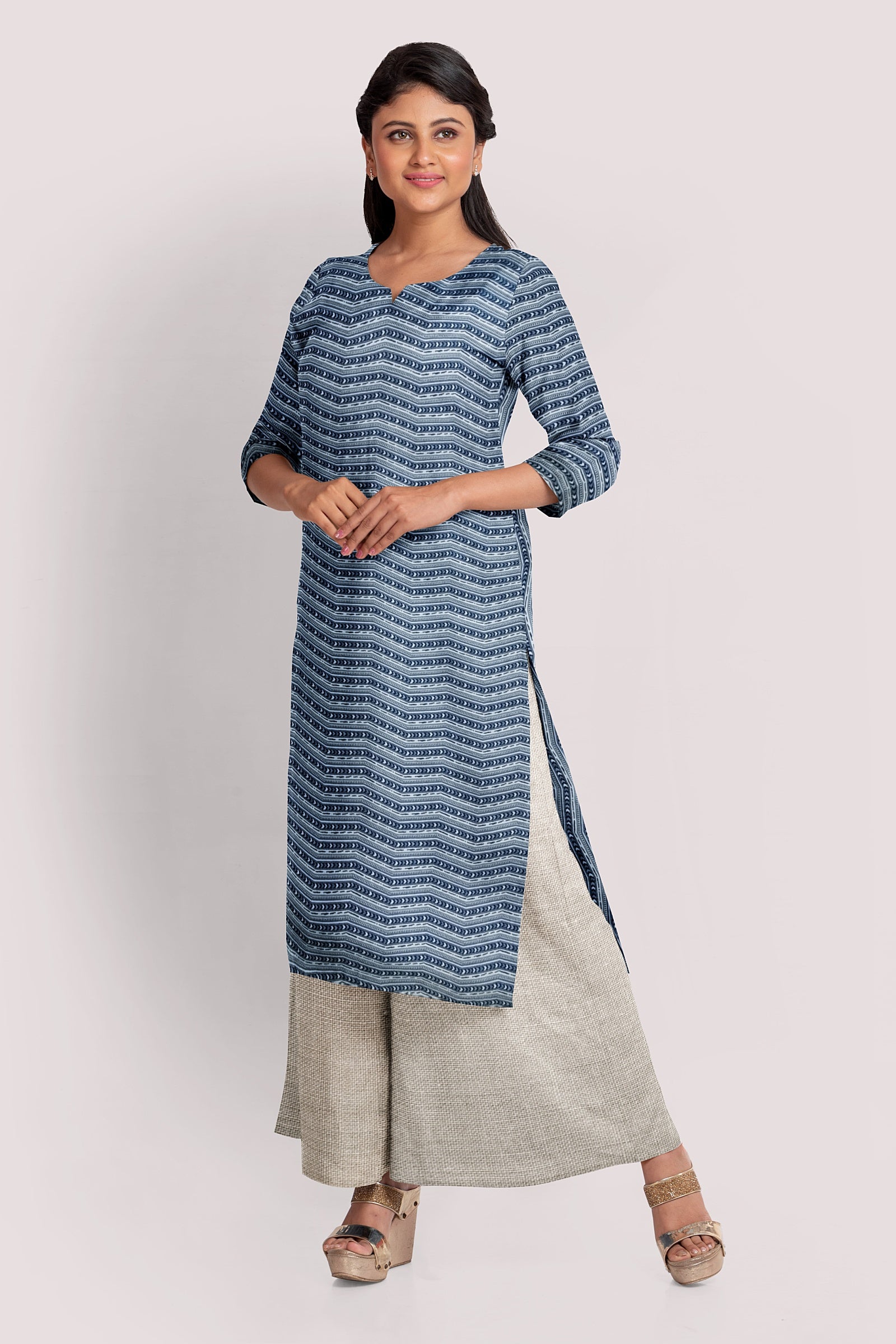 VAANI Blockprint Cotton Kurta Fabric