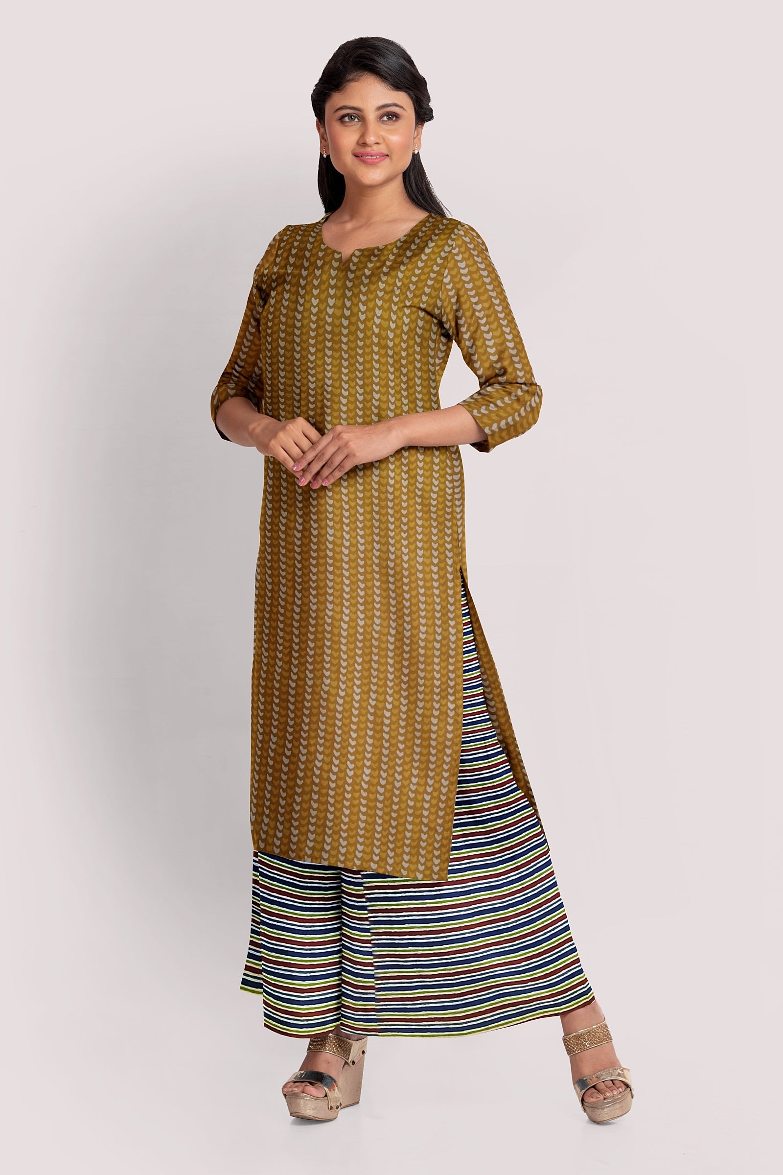 VAANYA Blockprint Cotton Kurta Fabric