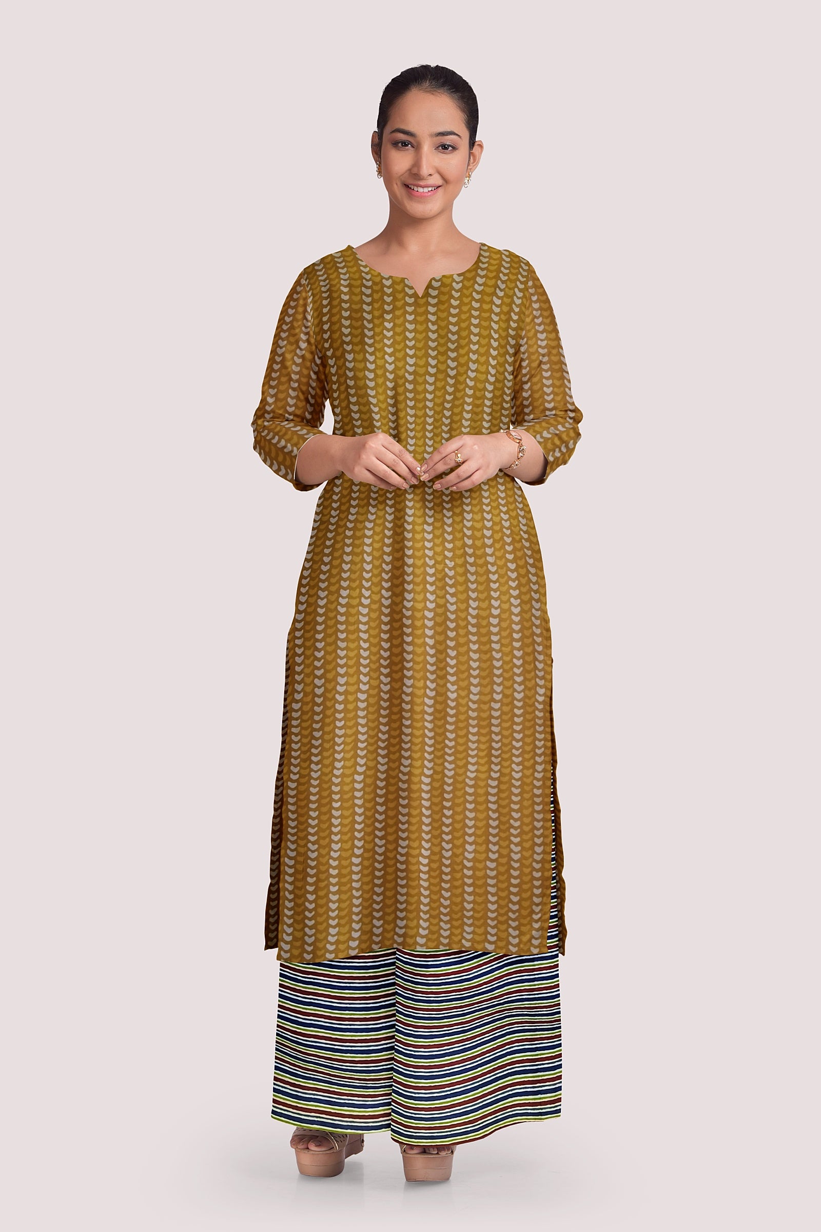 VAANYA Blockprint Cotton Kurta Fabric