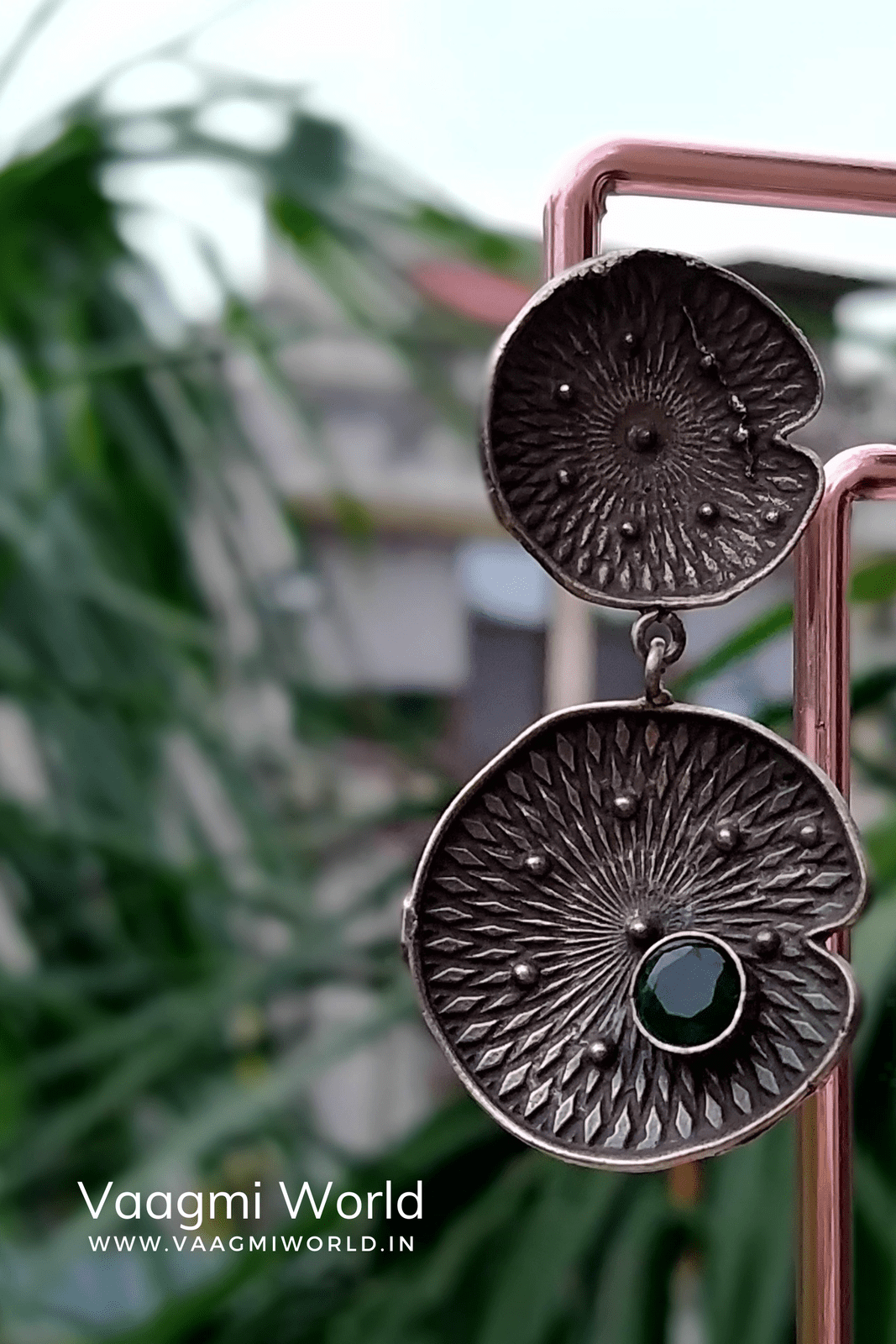 Vaidehi Silver Oxidized Jhumka