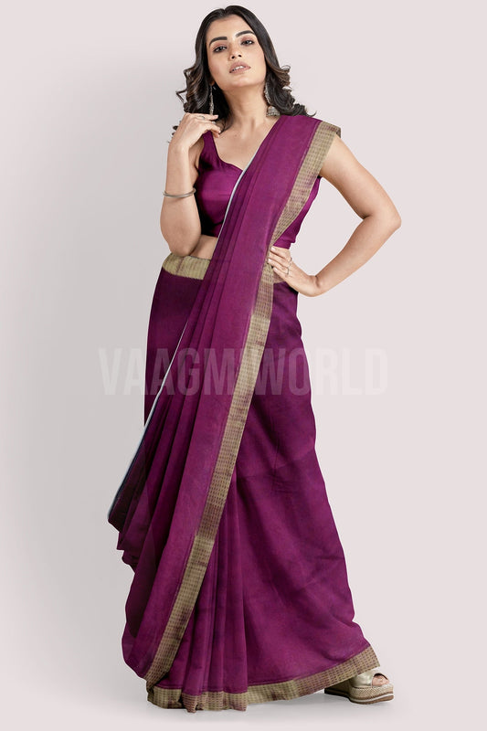 VAAGMI WORLD MAHESHWARI HANDLOOM SILK COTTON SAREE