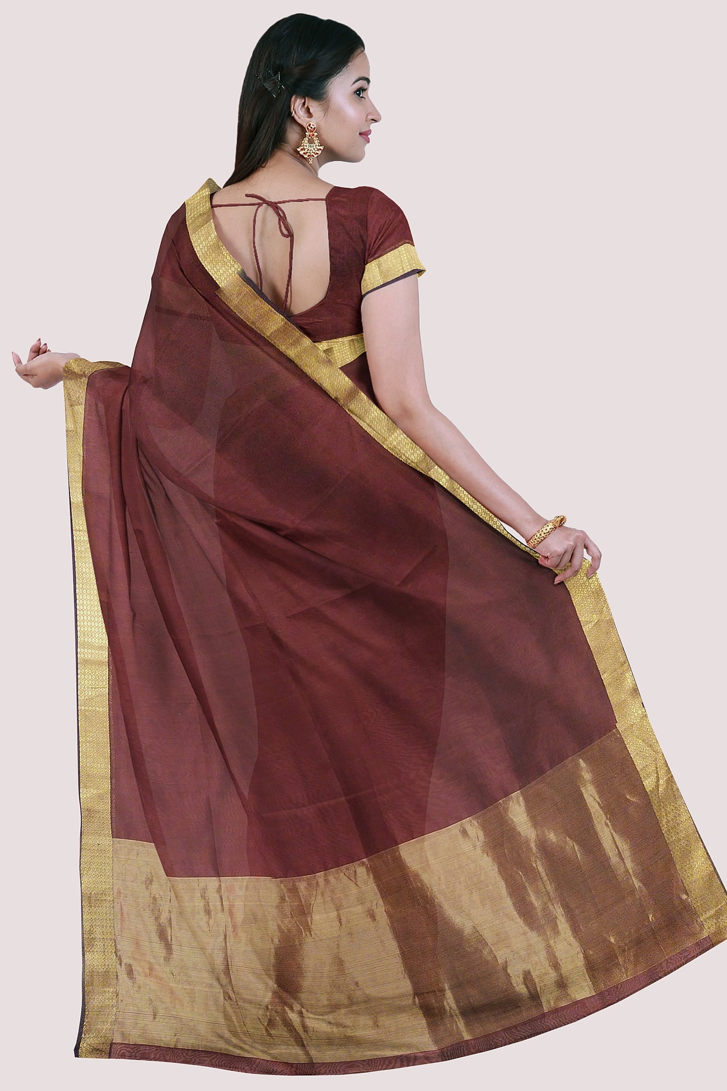 VAAGMI WORLD MAHESHWARI HANDLOOM SILK COTTON SAREE