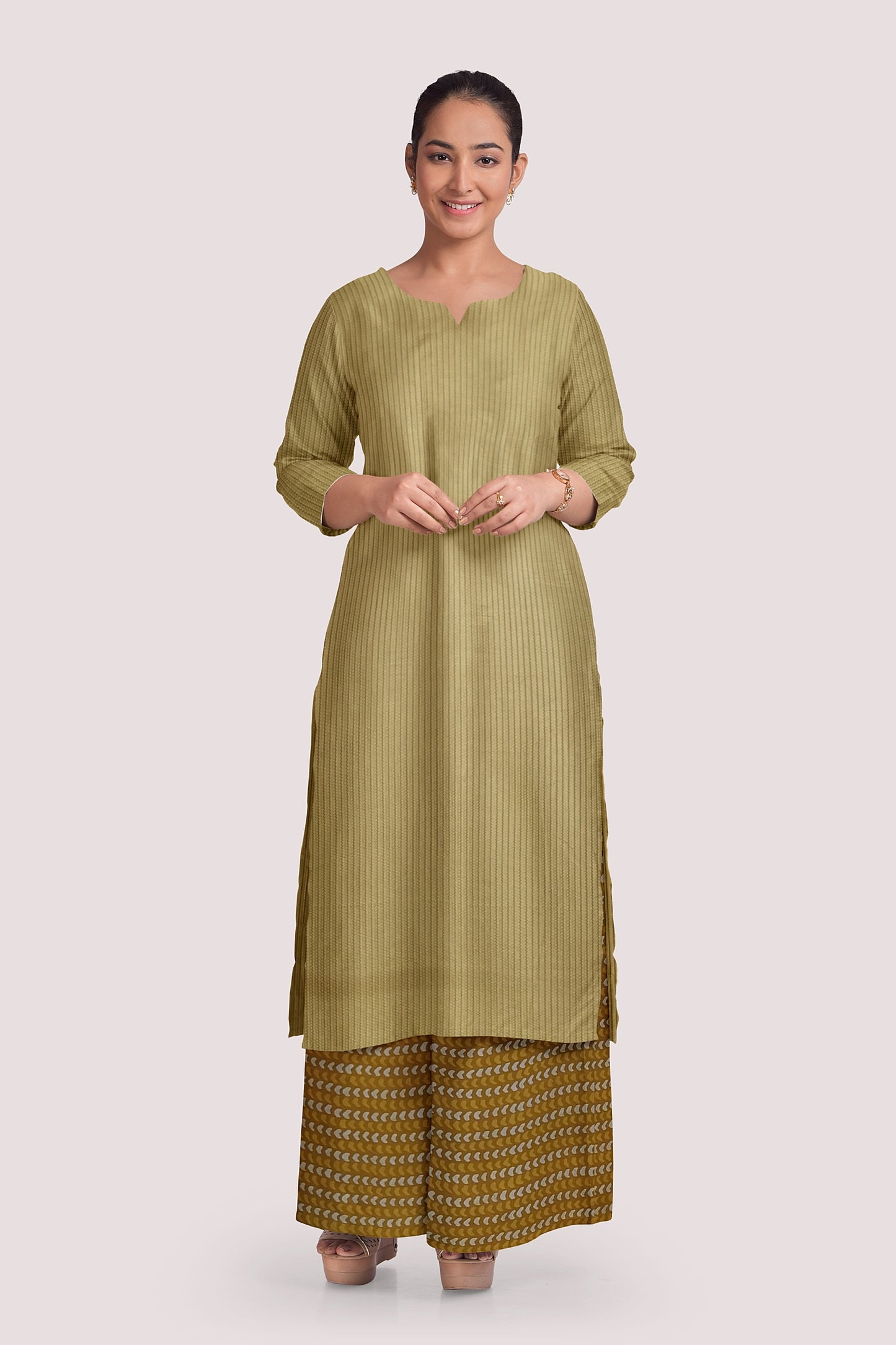 YALINI Blockprint Cotton Kurta Fabric