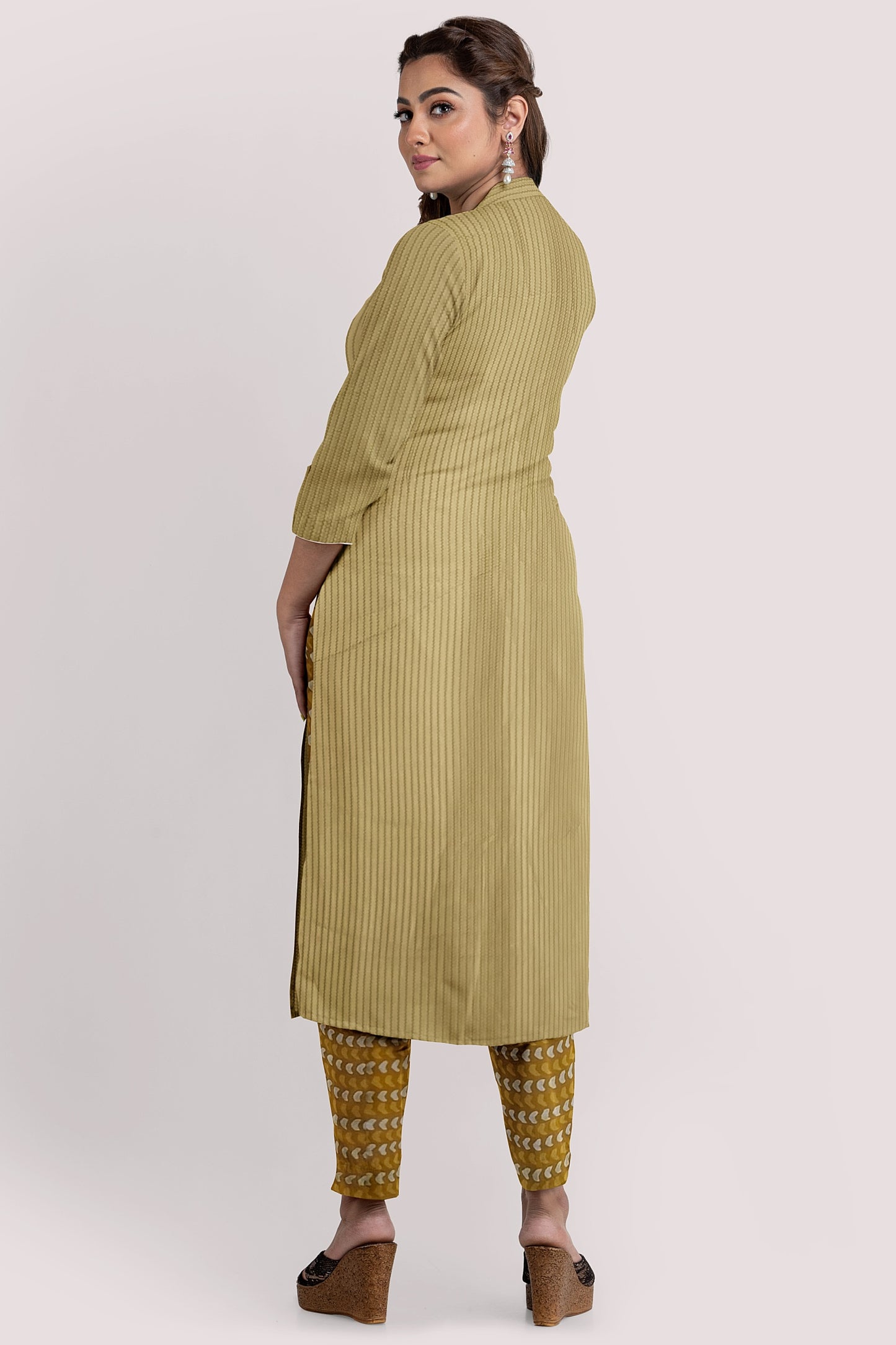 YALINI Blockprint Cotton Kurta Fabric