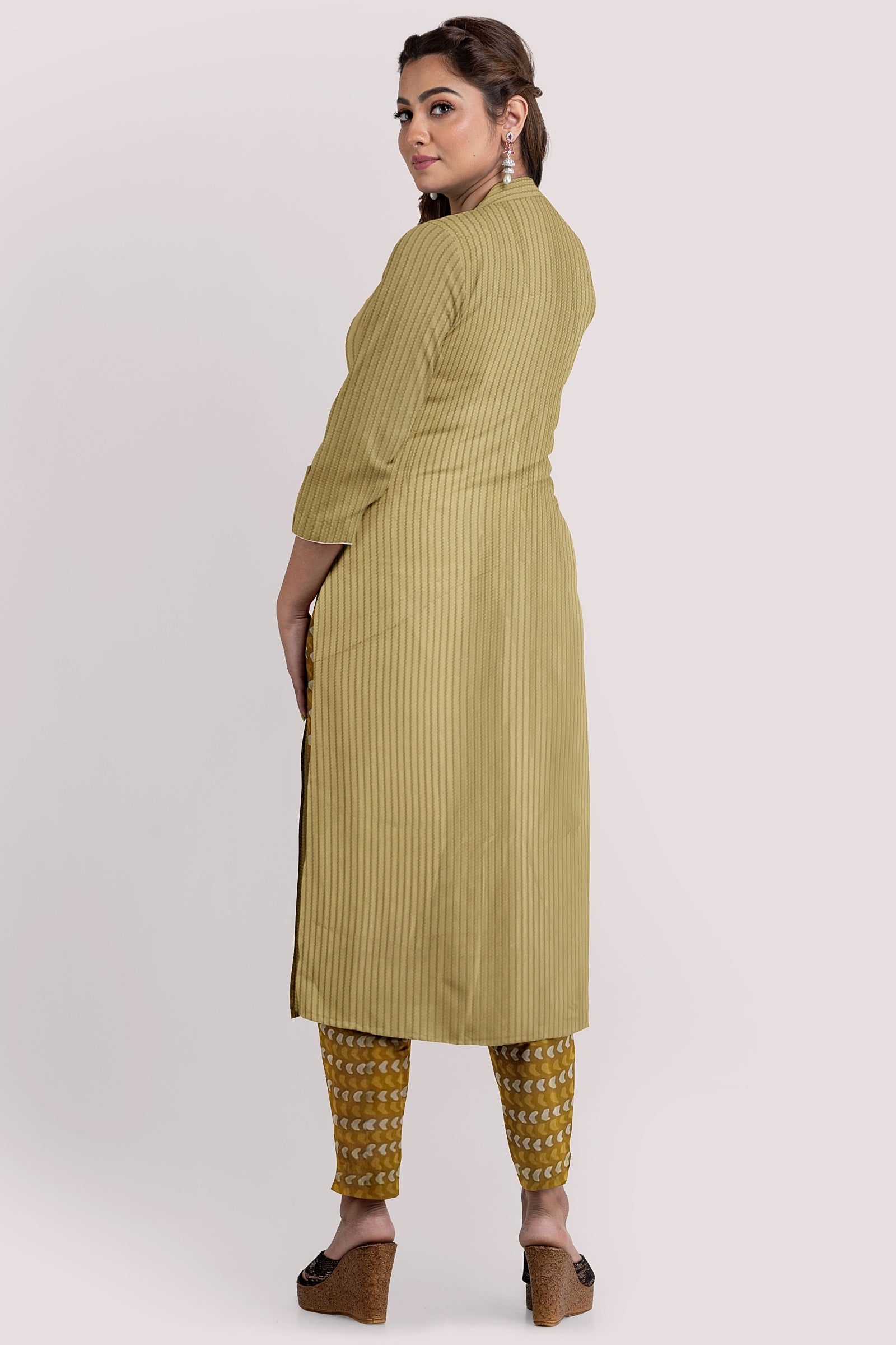 YALINI Blockprint Cotton Kurta Fabric