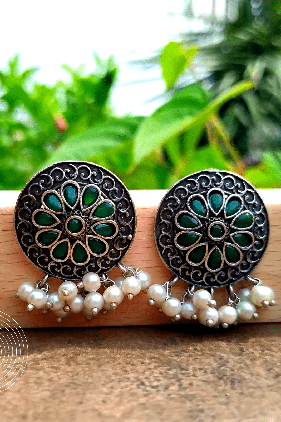 Oxidized Silver Afghani Jhumka Earrings For Women – Silvermerc Designs