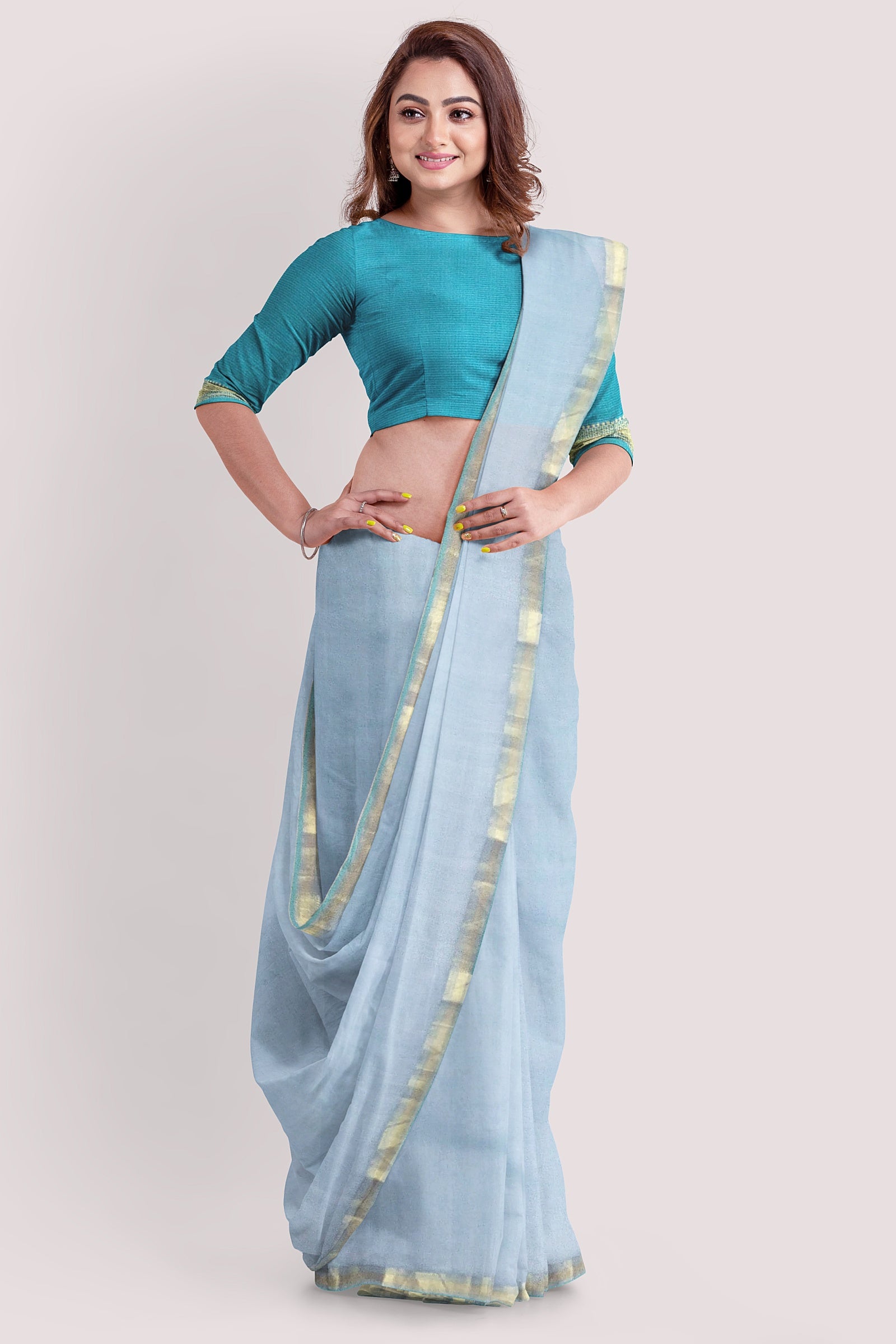 Vaagmi World Rehwa Maheshwari Silk Cotton Saree