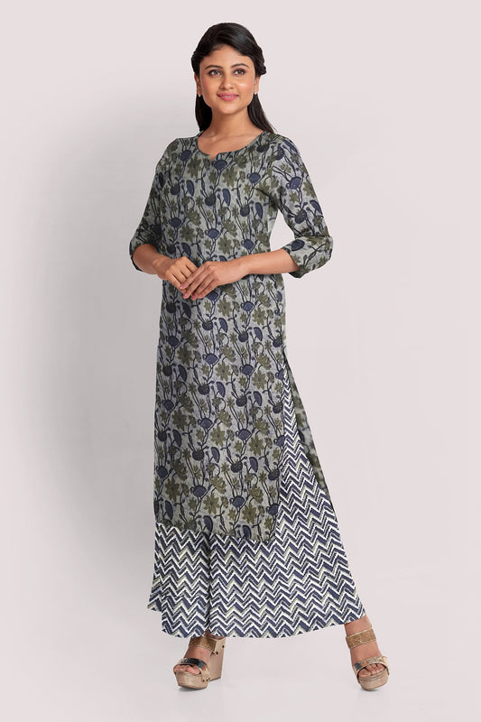 YAAMI Blockprint Cotton Suit Fabric