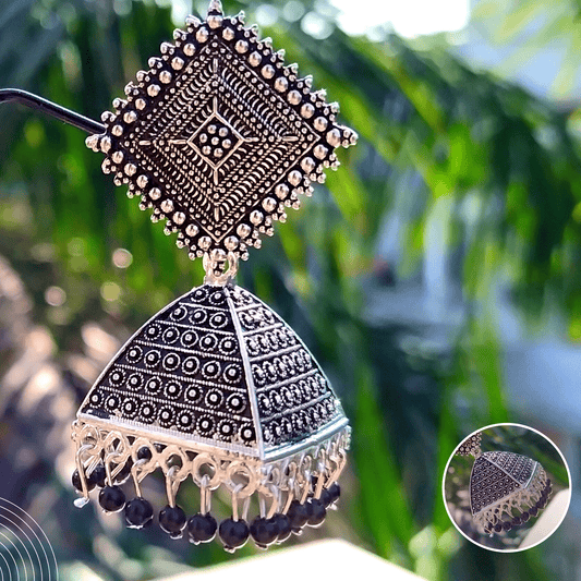 Aarna Silver Oxidized Jhumka Vaagmi world